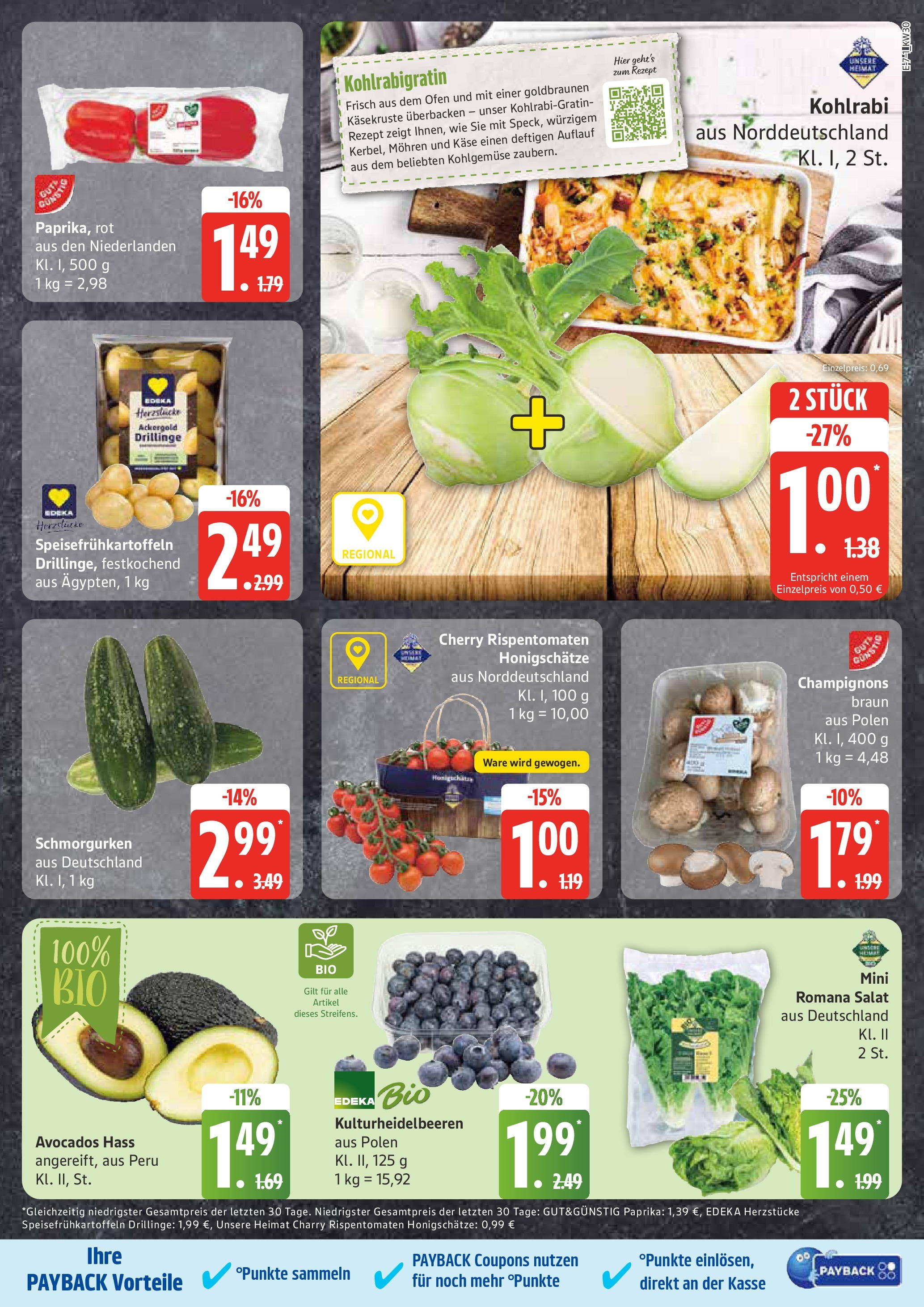 Marktkauf - Marktkauf: Wochenangebote (ab 20.07.2025) » Angebote online | Seite: 7 | Produkte: Käse, Kohlrabi, Mohren, Champignons