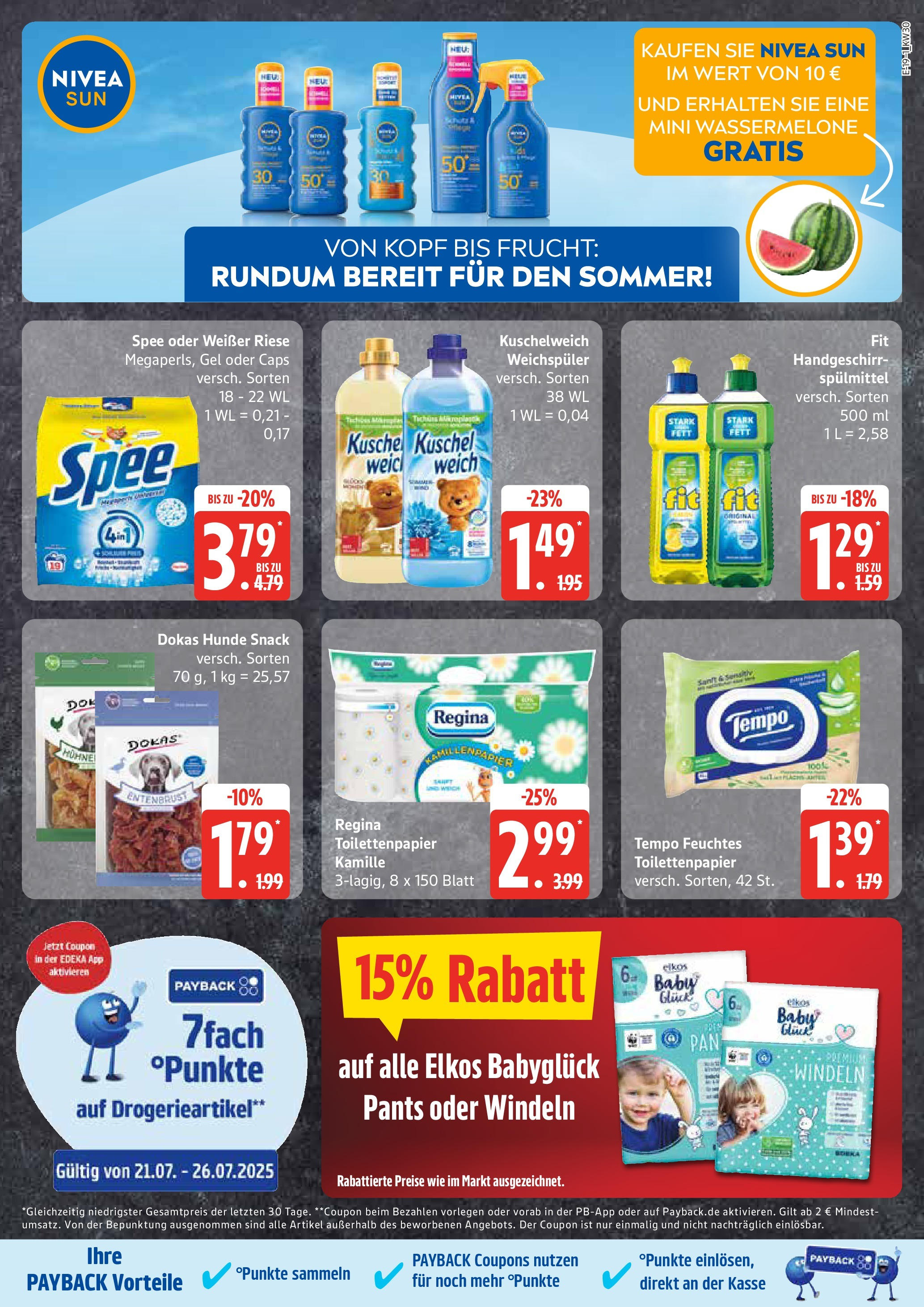 Marktkauf - Marktkauf: Wochenangebote (ab 20.07.2025) » Angebote online | Seite: 19 | Produkte: Spee, Weichspüler, Tempo, Toilettenpapier