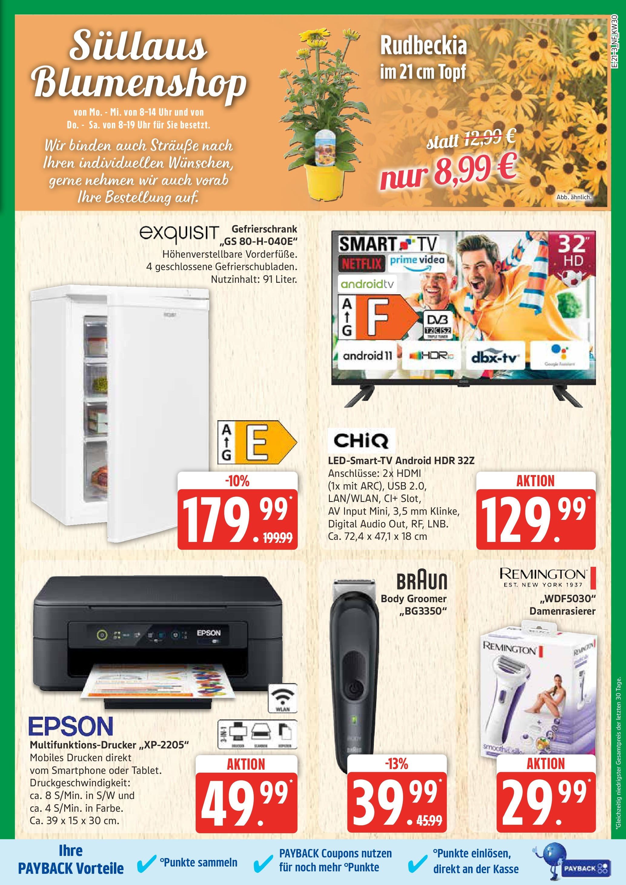 Marktkauf - Marktkauf: Wochenangebote (ab 20.07.2025) » Angebote online | Seite: 21 | Produkte: Epson, Smart TV, Smartphone, Uhr
