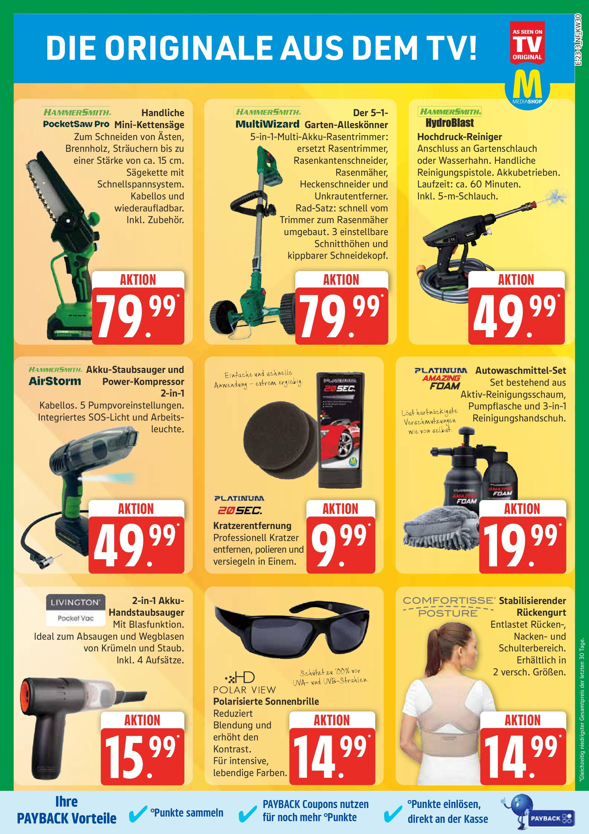 Marktkauf - Marktkauf: Wochenangebote (ab 20.07.2025) » Angebote online | Seite: 23 | Produkte: Rasenmäher, Hochdruckreiniger, TV