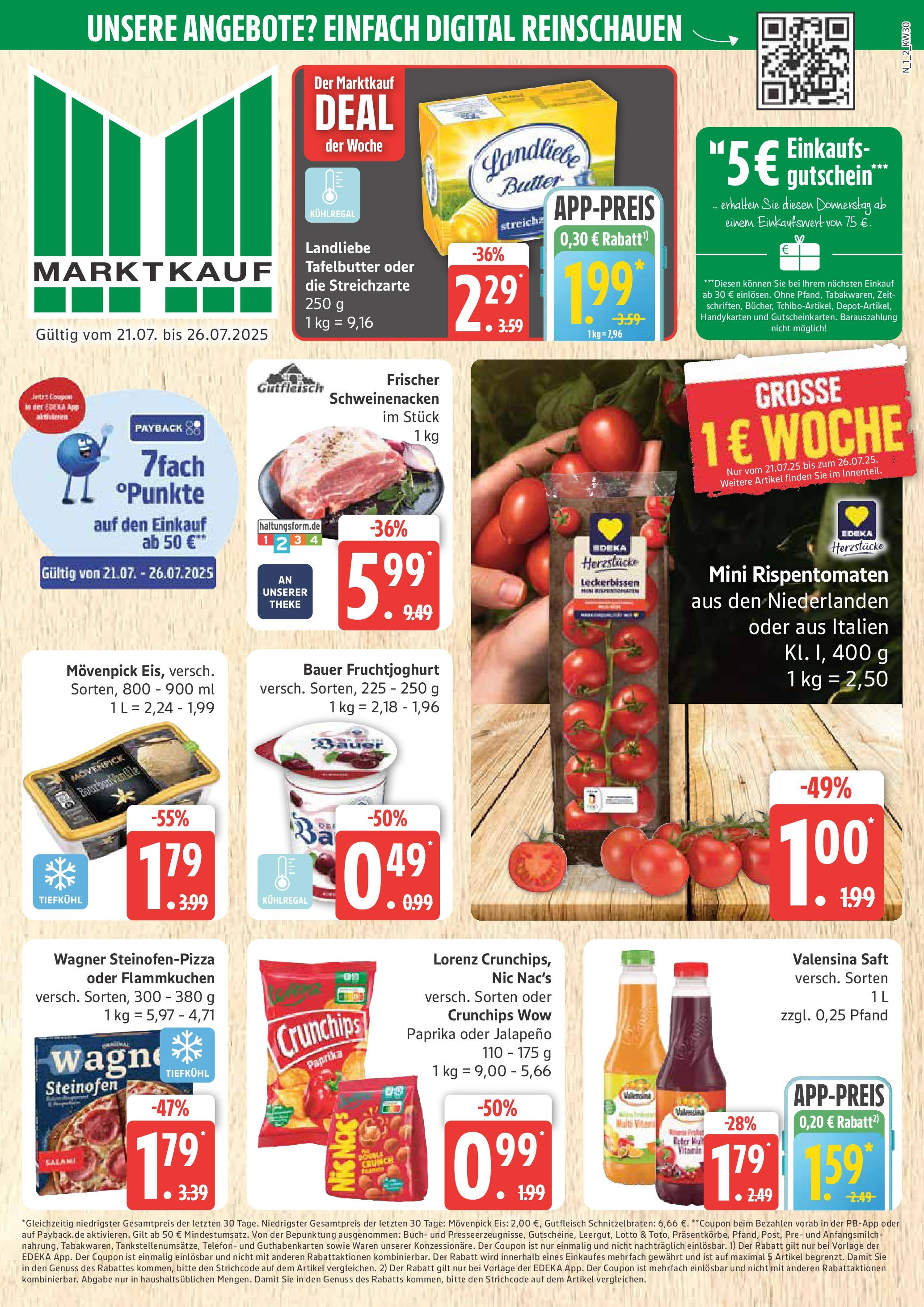 MARKTKAUF Prospekt ab Montag 20.07.2025 > Marktkauf: Wochenangebote Vorschau von dem Prospekt des Geschäftes Marktkauf, gültig ab dem 20.07.2025