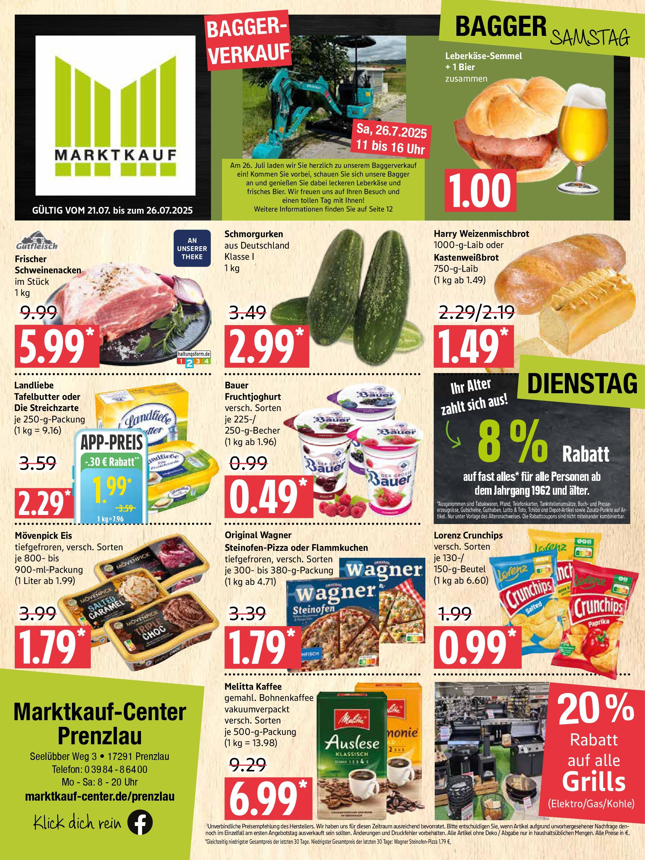 MARKTKAUF Prospekt ab Montag 20.07.2025 > Marktkauf: Wochenangebote Vorschau von dem Prospekt des Geschäftes Marktkauf, gültig ab dem 20.07.2025