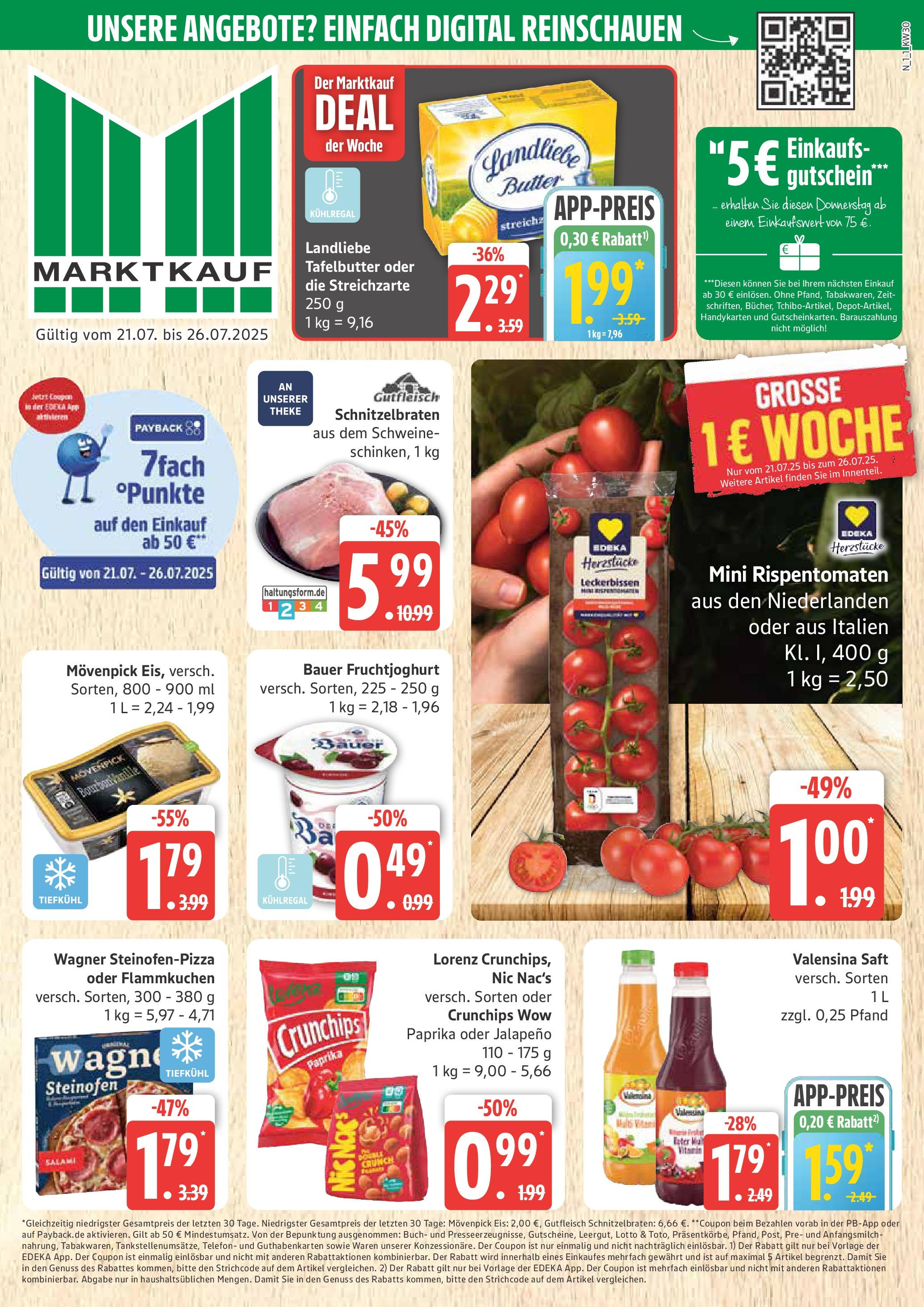 MARKTKAUF Prospekt ab Montag 20.07.2025 > Marktkauf: Wochenangebote Vorschau von dem Prospekt des Geschäftes Marktkauf, gültig ab dem 20.07.2025