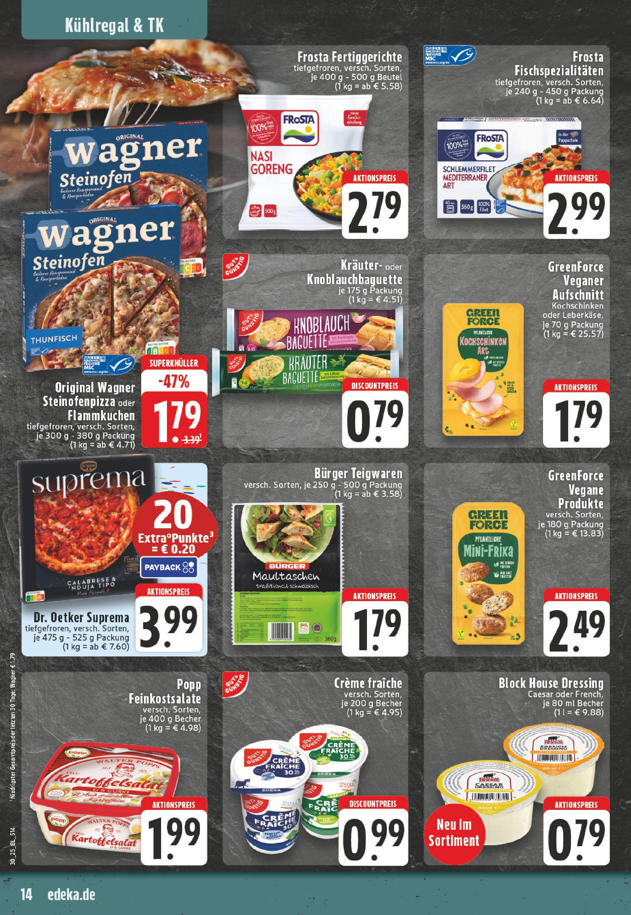 Edeka prospekt Bonn	 (ab 20.07.2025) » Angebote Online | Seite: 14 | Produkte: Thunfisch, Baguette, Fertiggerichte, Pizza