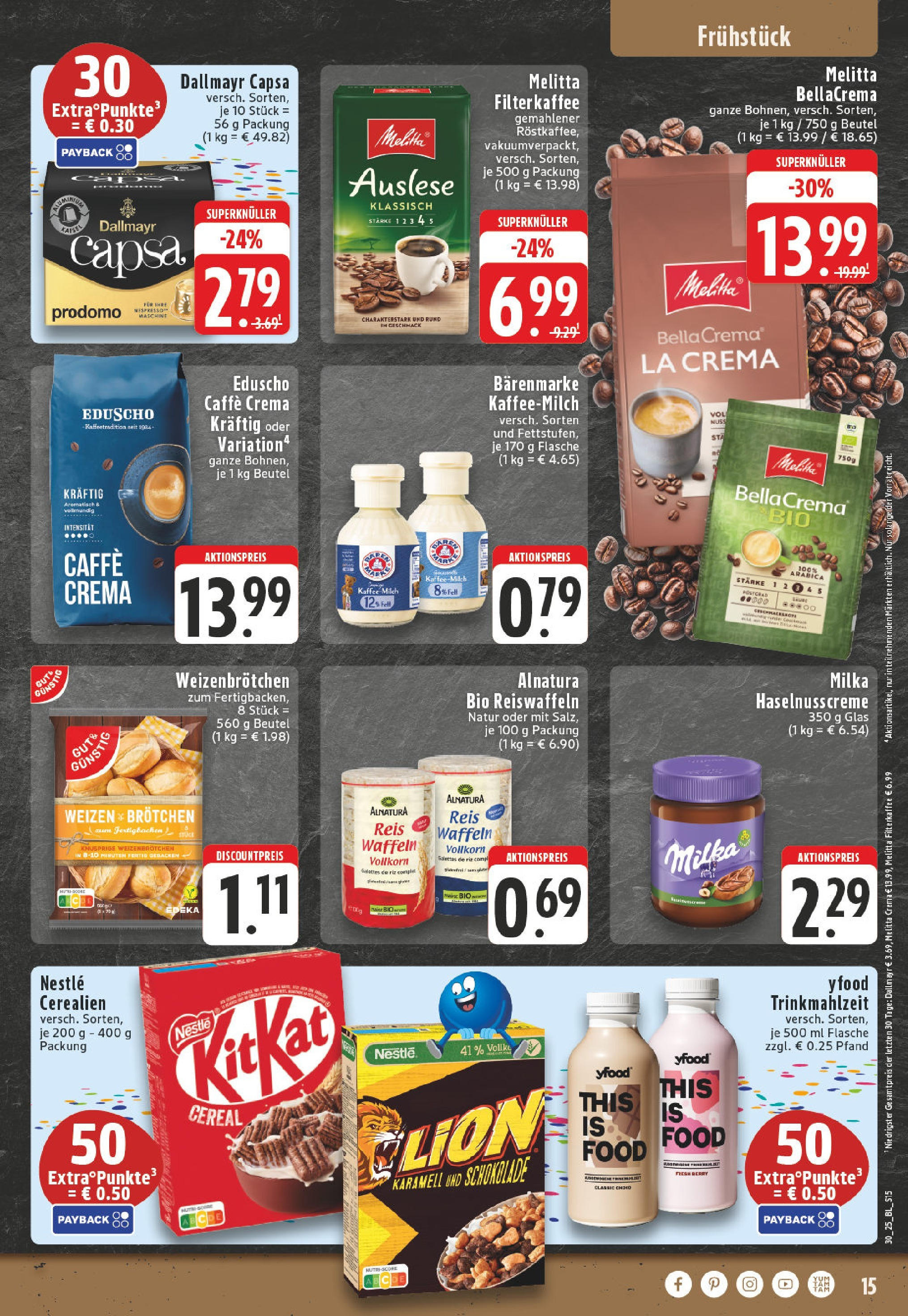 Edeka prospekt Bonn	 (ab 20.07.2025) » Angebote Online | Seite: 15 | Produkte: Schokolade, YFood, Dallmayr, Eduscho