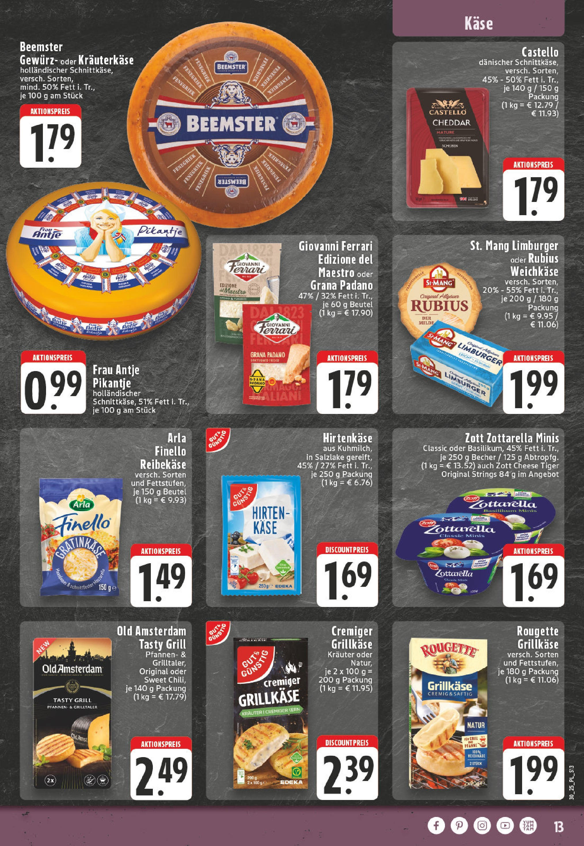 Edeka prospekt Wickede	 (ab 20.07.2025) » Angebote Online | Seite: 13 | Produkte: Grill, Feta, Käse, Mozzarella