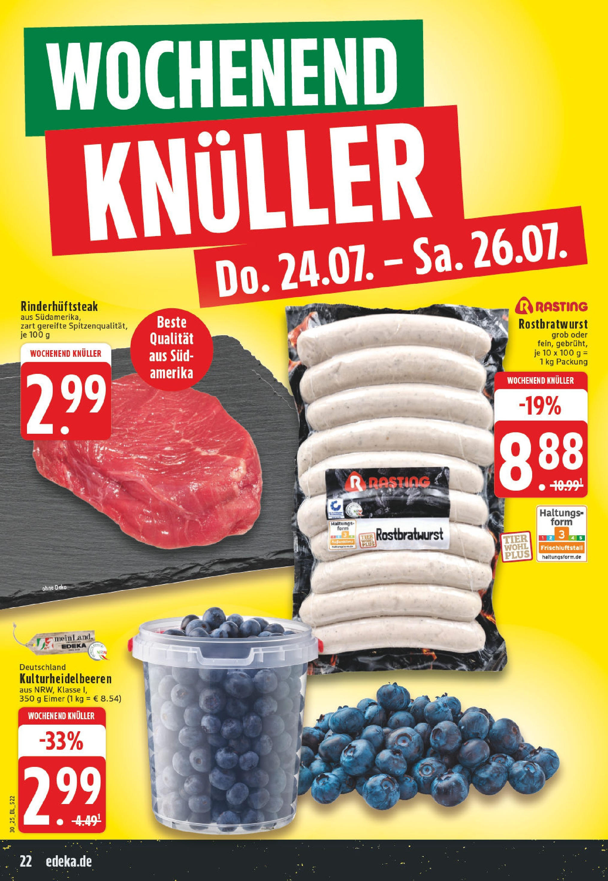 Edeka prospekt Bonn	 (ab 20.07.2025) » Angebote Online | Seite: 22 | Produkte: Steak