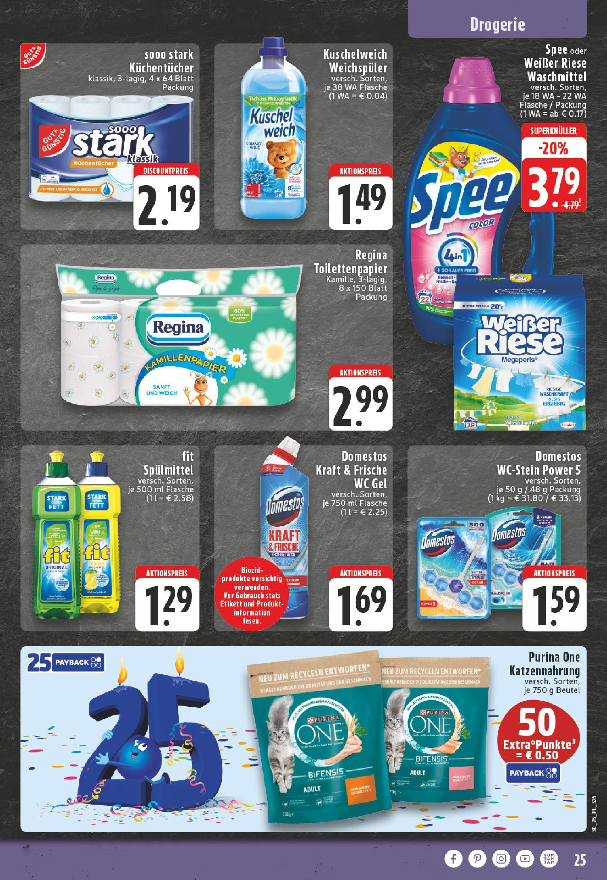 Edeka prospekt Wickede	 (ab 20.07.2025) » Angebote Online | Seite: 25 | Produkte: Purina one, Spee, Weichspüler, Toilettenpapier