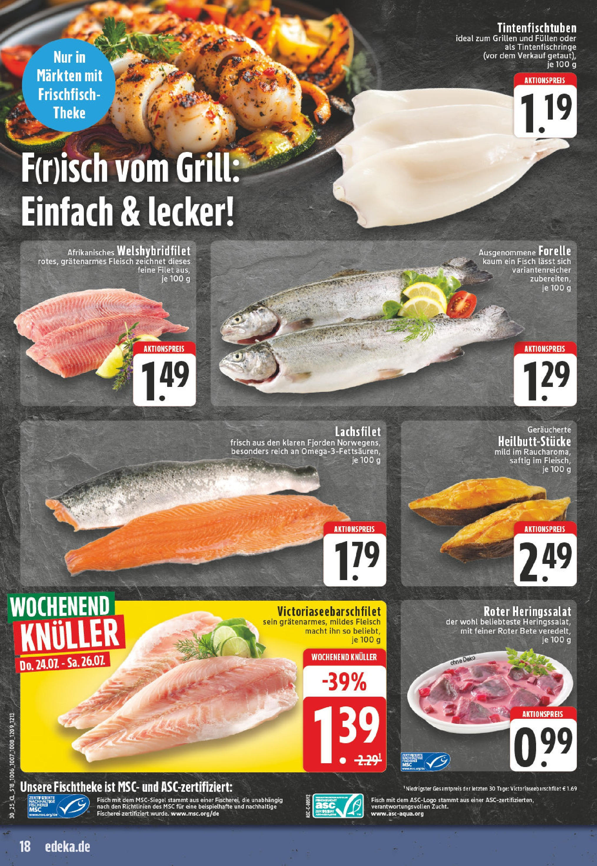 Edeka prospekt Dorsten	 (ab 20.07.2025) » Angebote Online | Seite: 18 | Produkte: Theke, Fisch, Fleisch