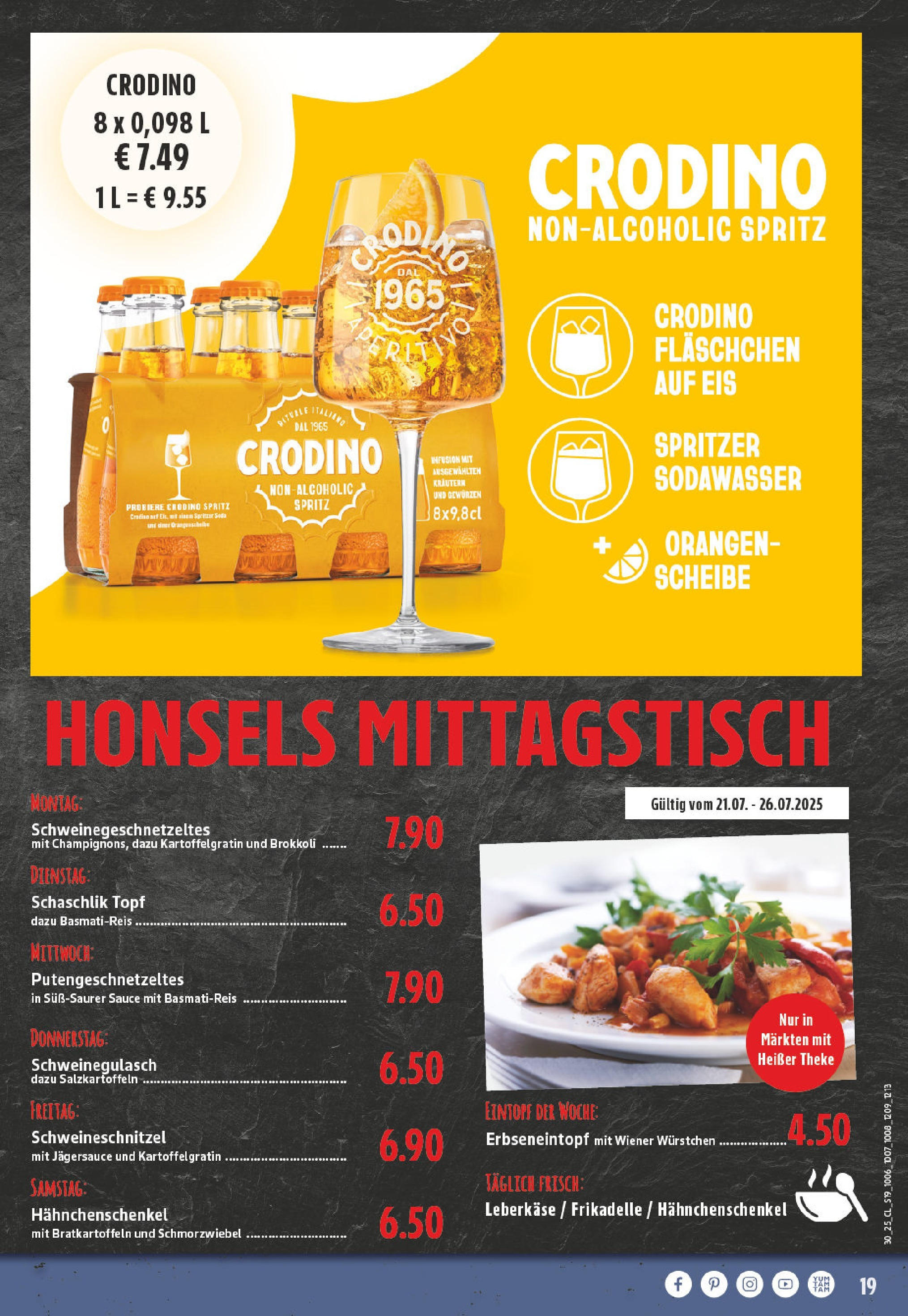 Edeka prospekt Dorsten	 (ab 20.07.2025) » Angebote Online | Seite: 19 | Produkte: Schweinegulasch, Basmatireis, Theke, Leberkase