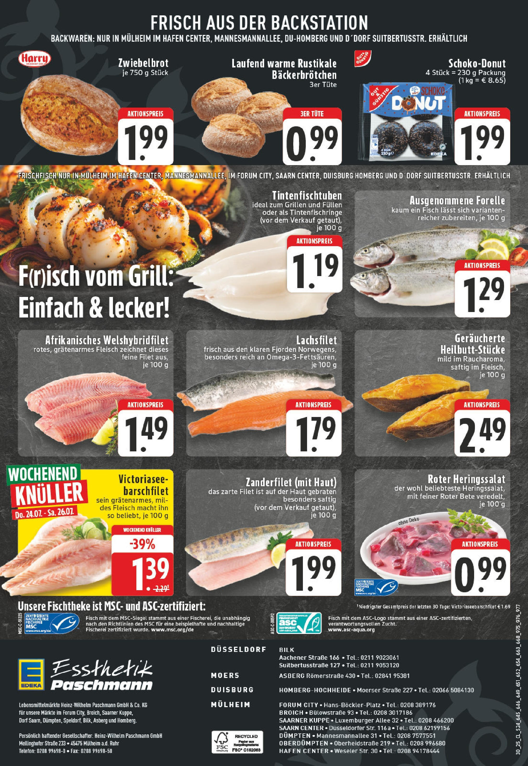Edeka prospekt Mülheim	 (ab 20.07.2025) » Angebote Online | Seite: 24 | Produkte: Grill, Fisch, Fleisch, Telefon
