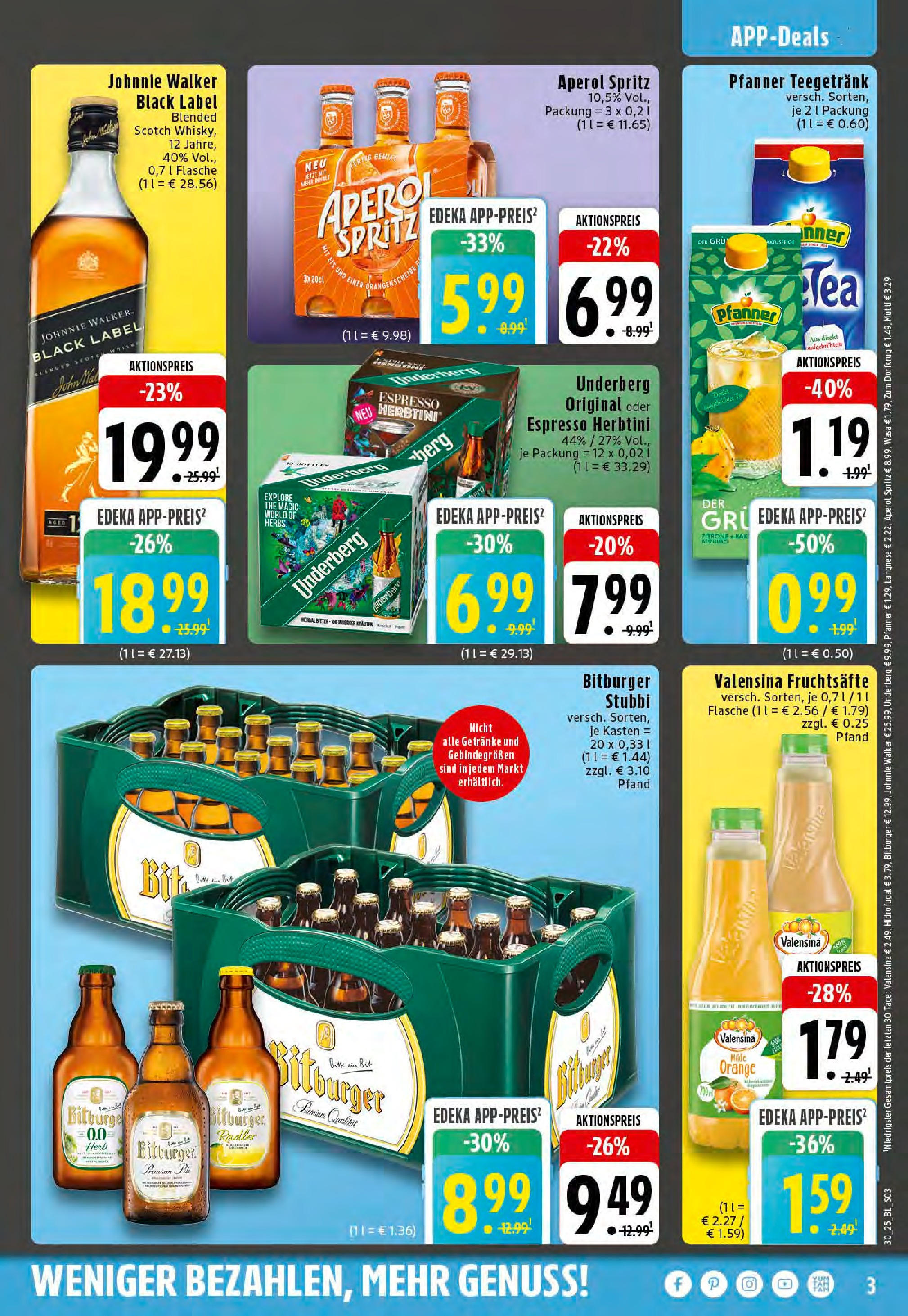 Edeka prospekt Rheine	 (ab 20.07.2025) » Angebote Online | Seite: 3 | Produkte: Langnese, Valensina, Radler, Eis