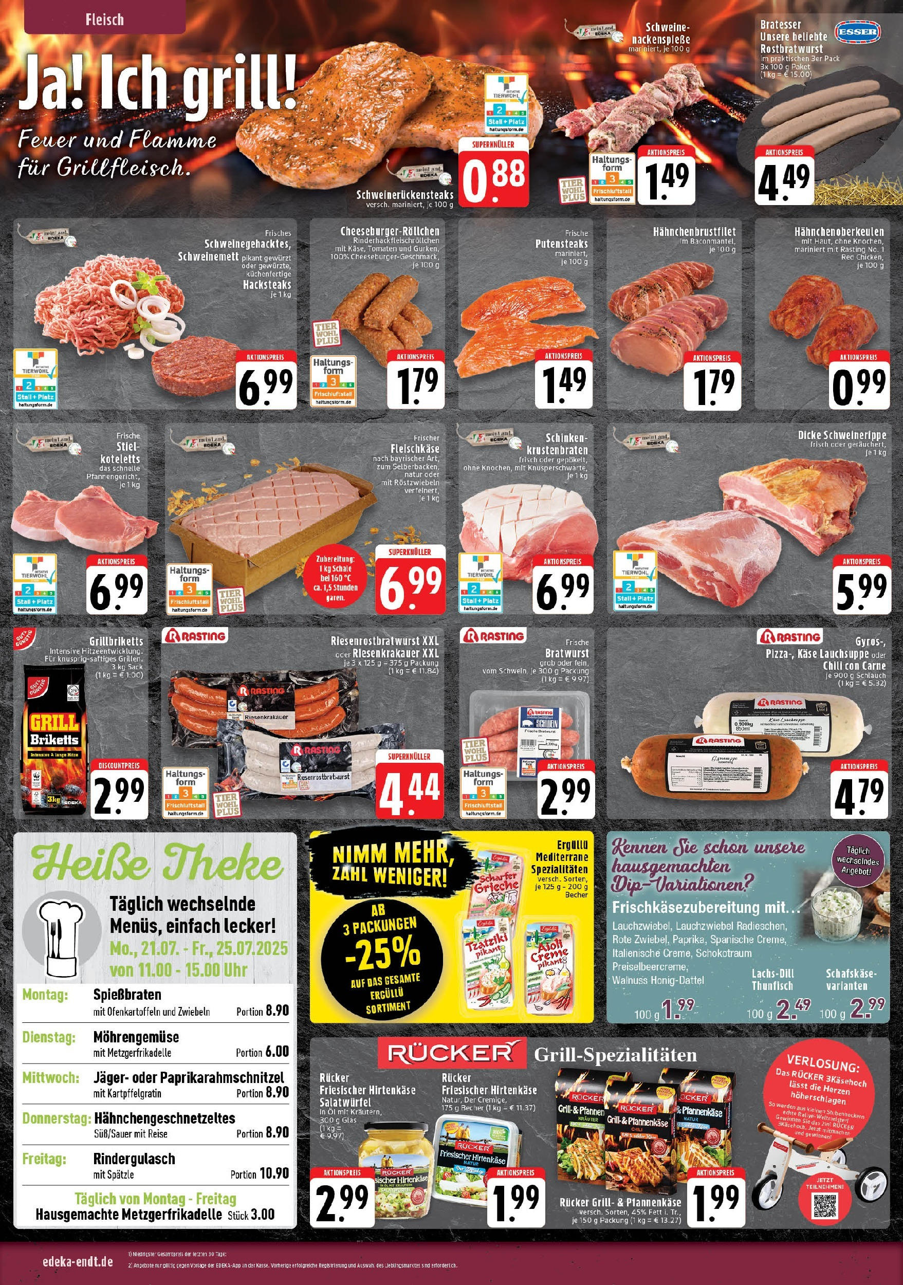 Edeka prospekt Mönchengladbach	 (ab 21.07.2025) » Angebote Online | Seite: 2 | Produkte: Chili, Fleisch, Uhr, Schafskase