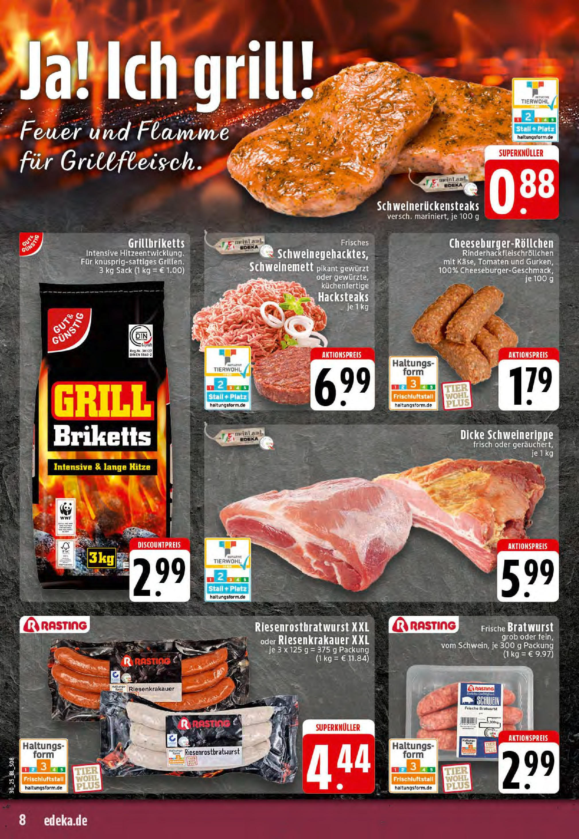 Edeka prospekt Rheine	 (ab 20.07.2025) » Angebote Online | Seite: 8 | Produkte: Grill, Bratwurst, Tomaten