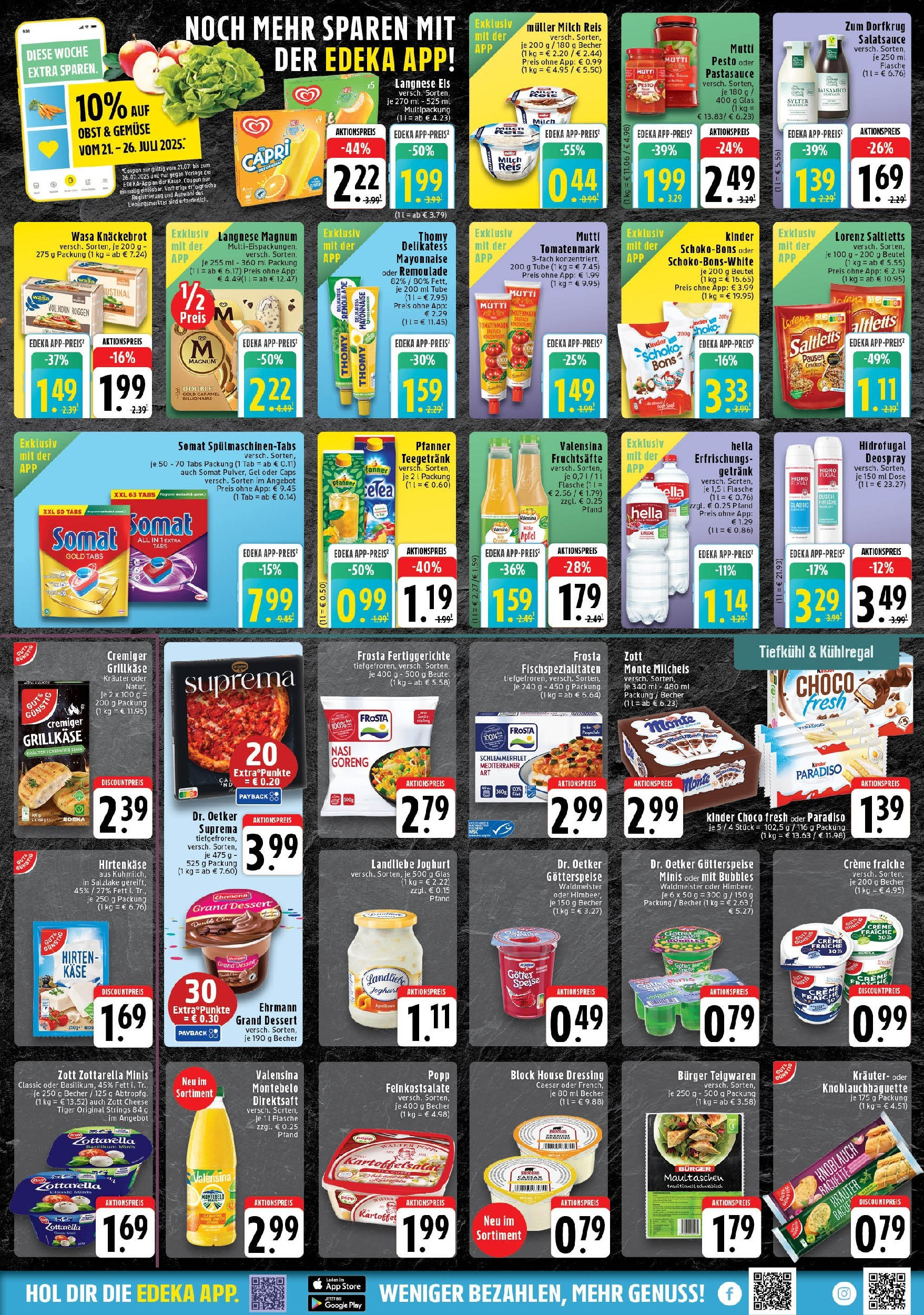 Edeka prospekt Mönchengladbach	 (ab 21.07.2025) » Angebote Online | Seite: 5 | Produkte: Joghurt, Ehrmann grand dessert, Deospray, Maultaschen
