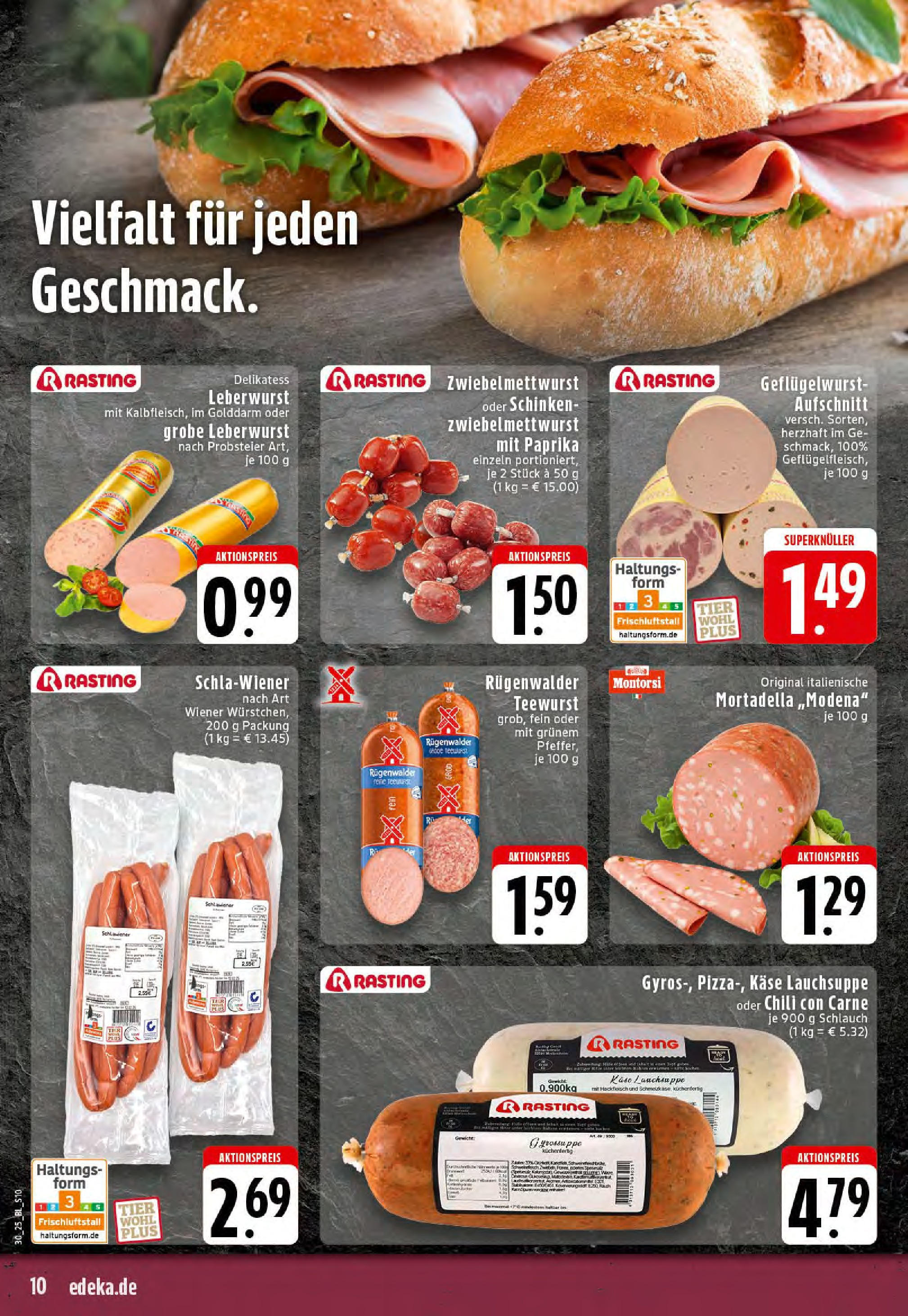 Edeka prospekt Rheine	 (ab 20.07.2025) » Angebote Online | Seite: 10 | Produkte: Gewicht, Paprika, Schinken, Hackfleisch