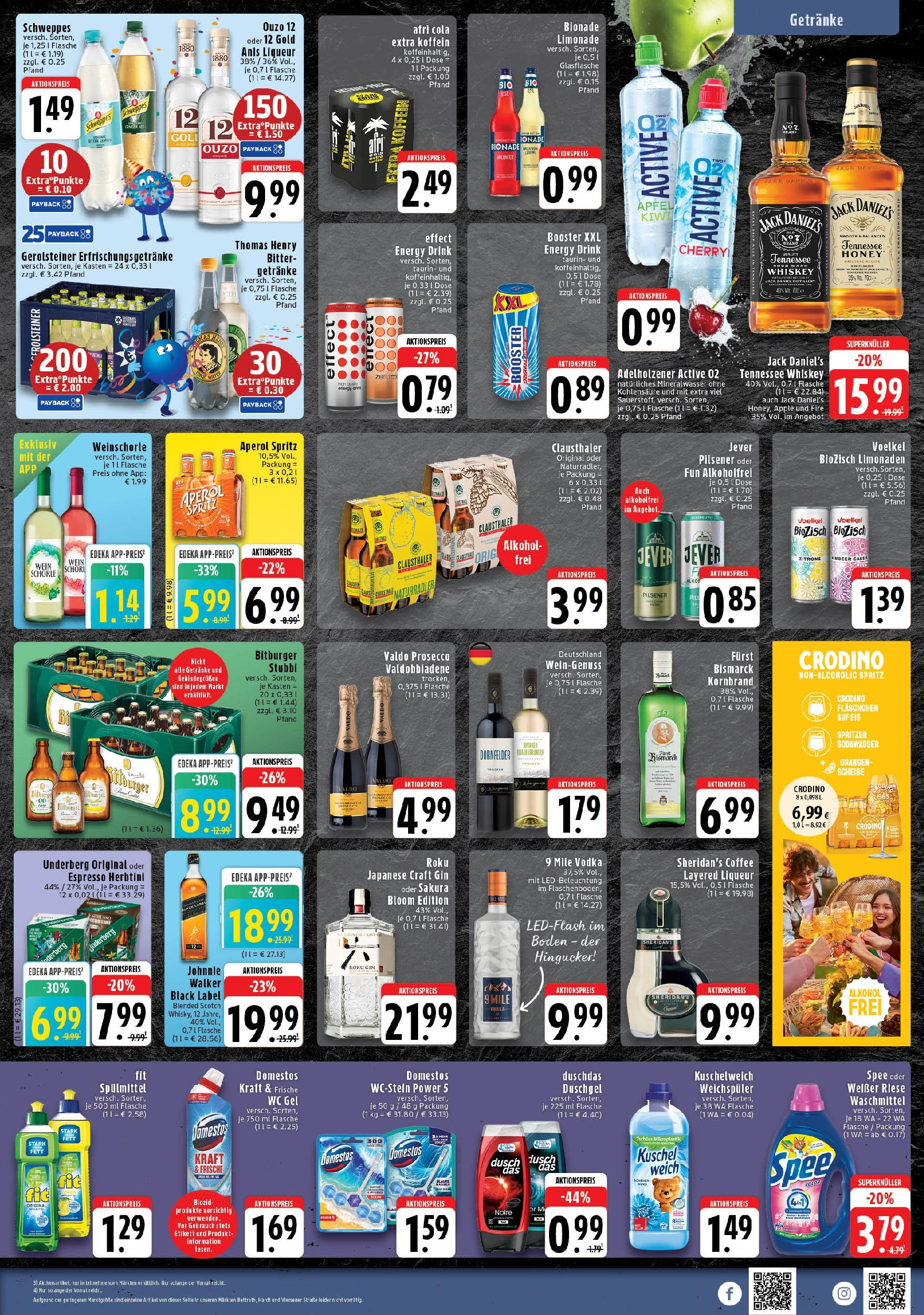 Edeka prospekt Mönchengladbach	 (ab 21.07.2025) » Angebote Online | Seite: 7 | Produkte: Adelholzener, Jack Daniel's, Prosecco, Gin