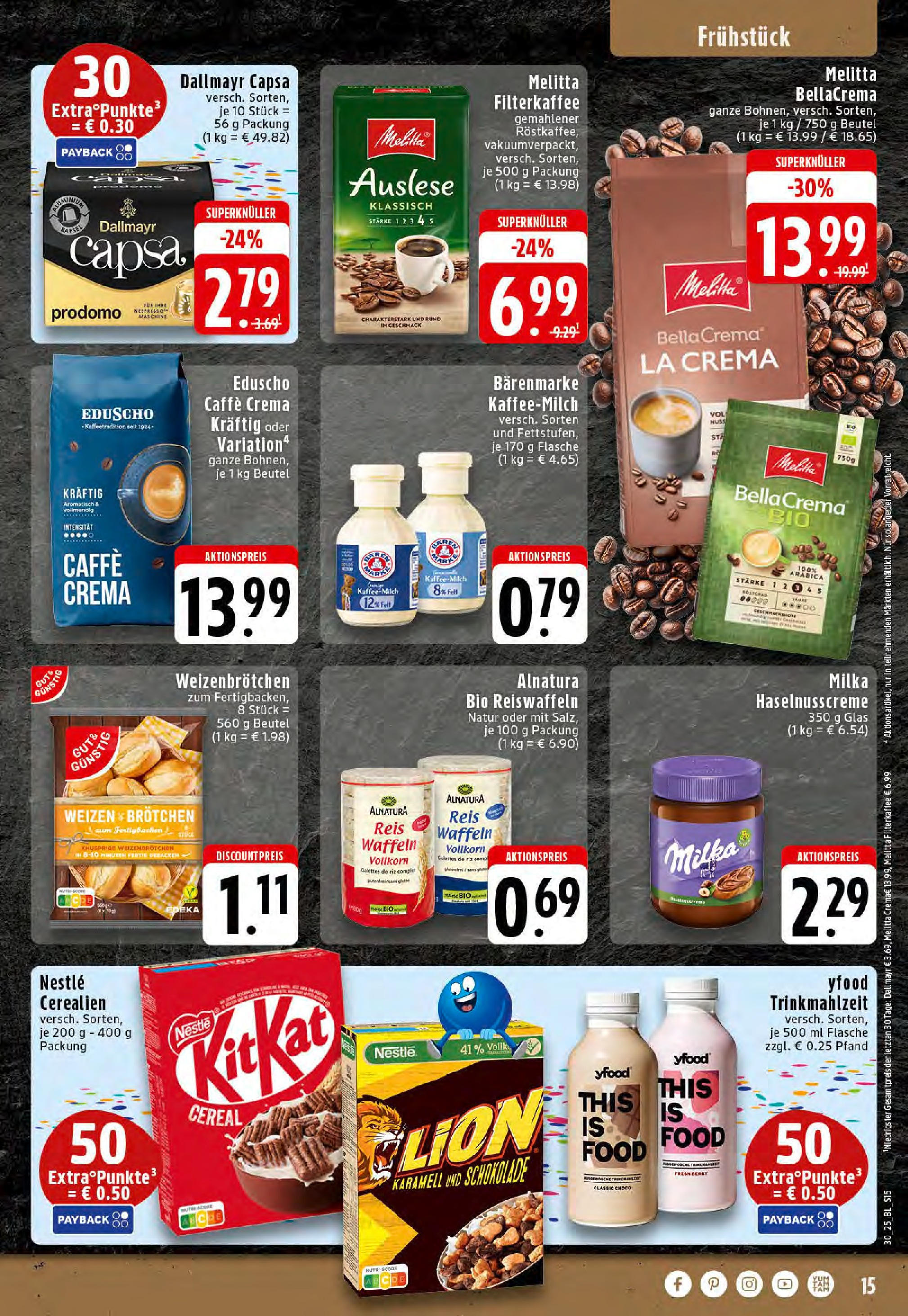 Edeka prospekt Rheine	 (ab 20.07.2025) » Angebote Online | Seite: 15 | Produkte: Waffeln, Dallmayr, Dallmayr capsa, Eduscho
