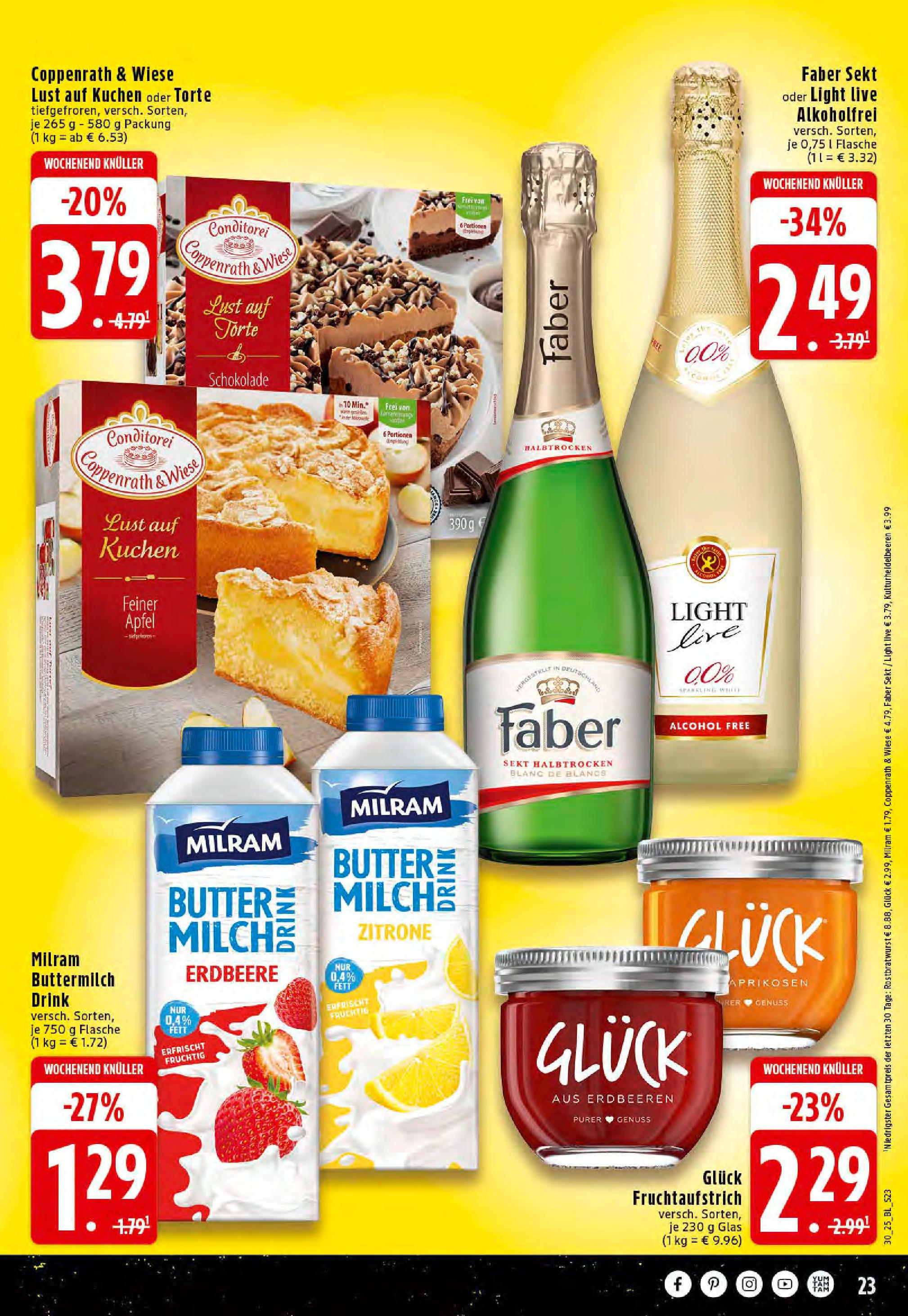 Edeka prospekt Rheine	 (ab 20.07.2025) » Angebote Online | Seite: 23 | Produkte: Buttermilch, Sekt, Zitrone, Erdbeeren