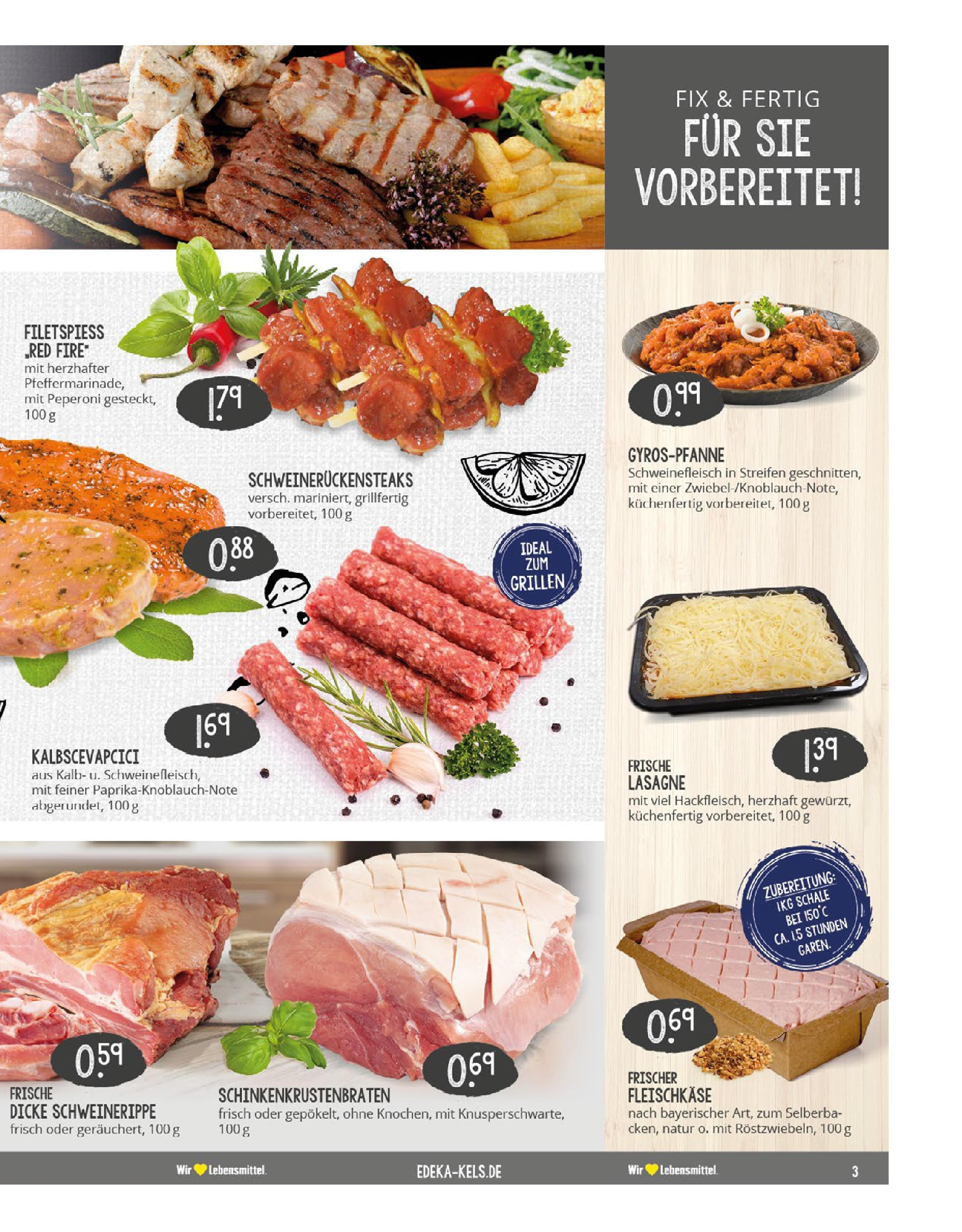 Edeka prospekt Essen	 (ab 20.07.2025) » Angebote Online | Seite: 3 | Produkte: Schweinefleisch
