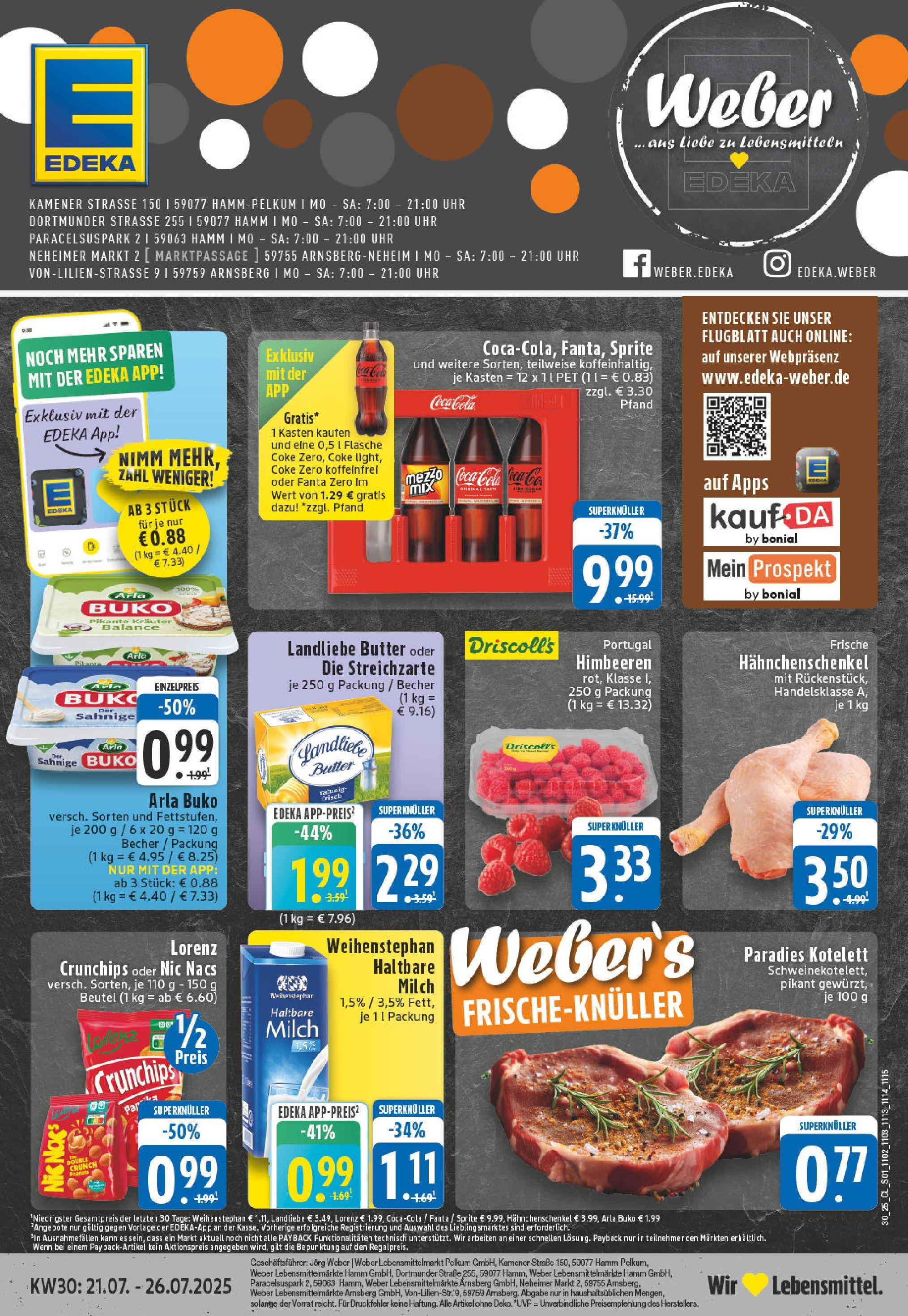Edeka prospekt Hamm (ab 20.07.2025) » Angebote Online | Seite: 1 | Produkte: Fanta, Sprite, Lorenz crunchips, Uhr Edeka prospekt Hamm (ab 20.07.2025) » Angebote Online | Seite: 1 | Produkte: Fanta, Sprite, Lorenz crunchips, Uhr