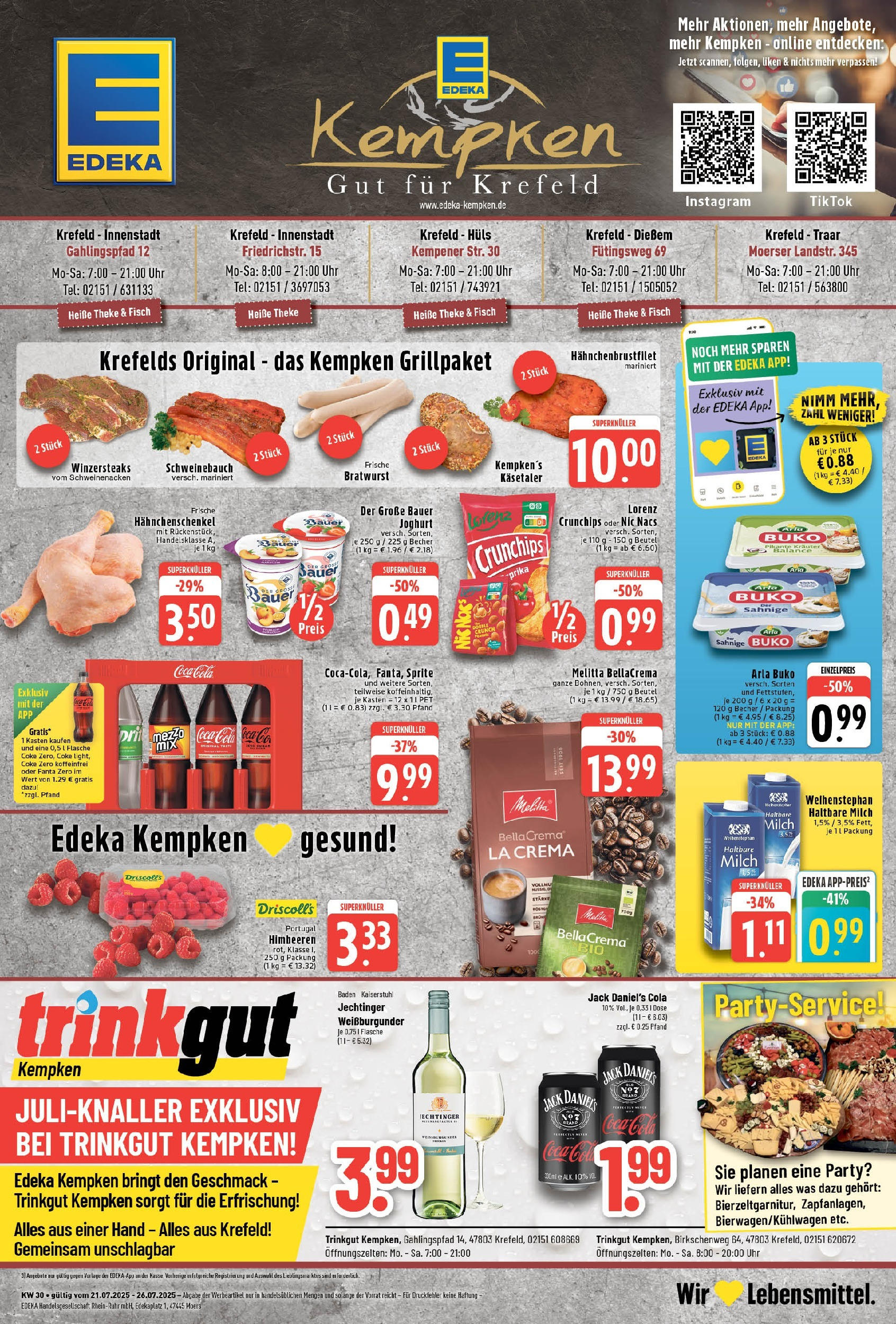 Edeka prospekt Krefeld	 (ab 20.07.2025) » Angebote Online | Seite: 1 | Produkte: Sprite, Theke, Arla buko, Lorenz crunchips