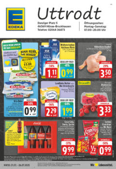 Edeka prospekt Hünxe-Bruckhausen	 gültig ab dem 20.07.2025