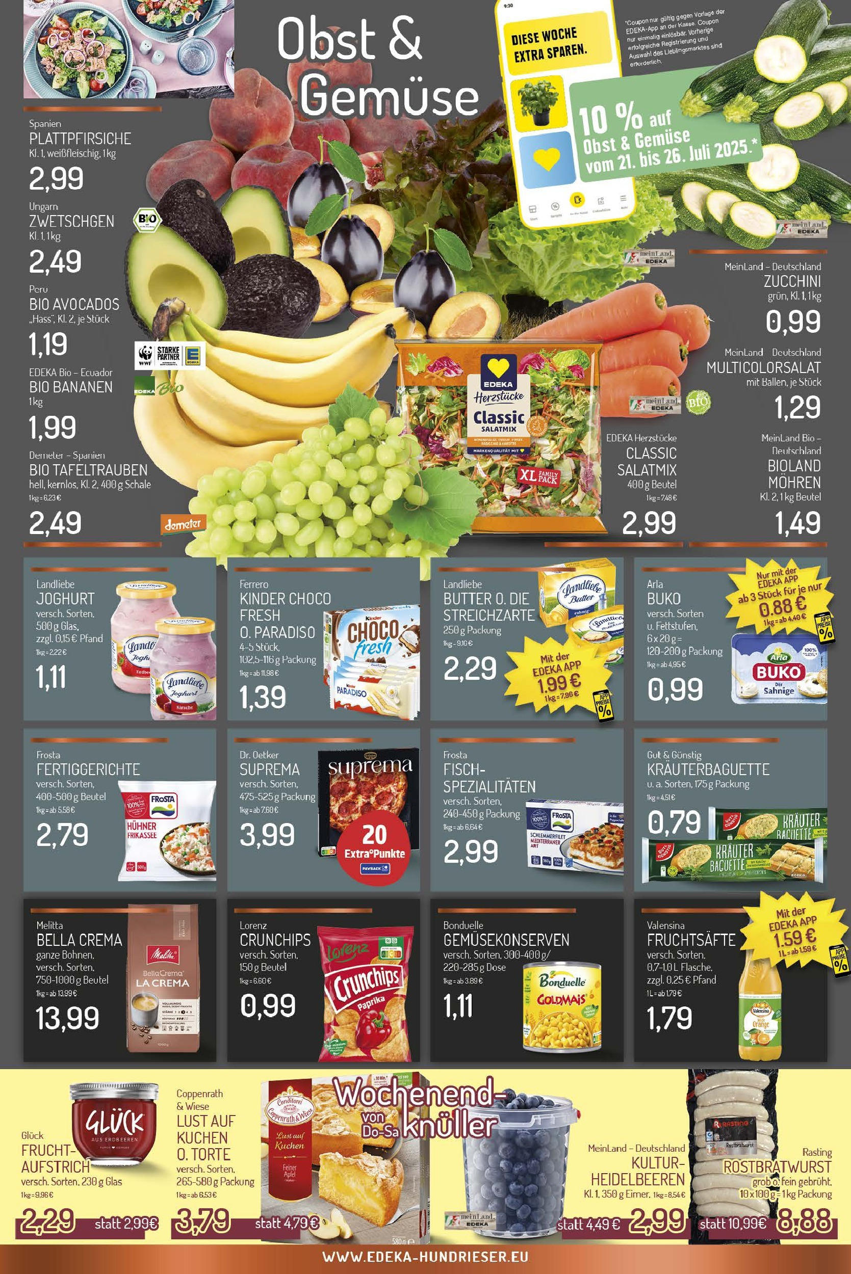 Edeka prospekt Essen	 (ab 20.07.2025) » Angebote Online | Seite: 4 | Produkte: Joghurt, Paprika, Obst, Erdbeeren