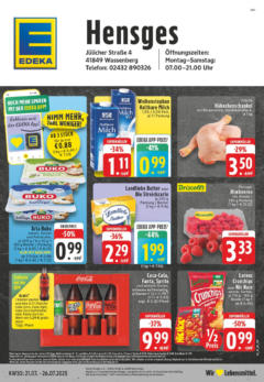 Edeka prospekt Wassenberg	 gültig ab dem 20.07.2025