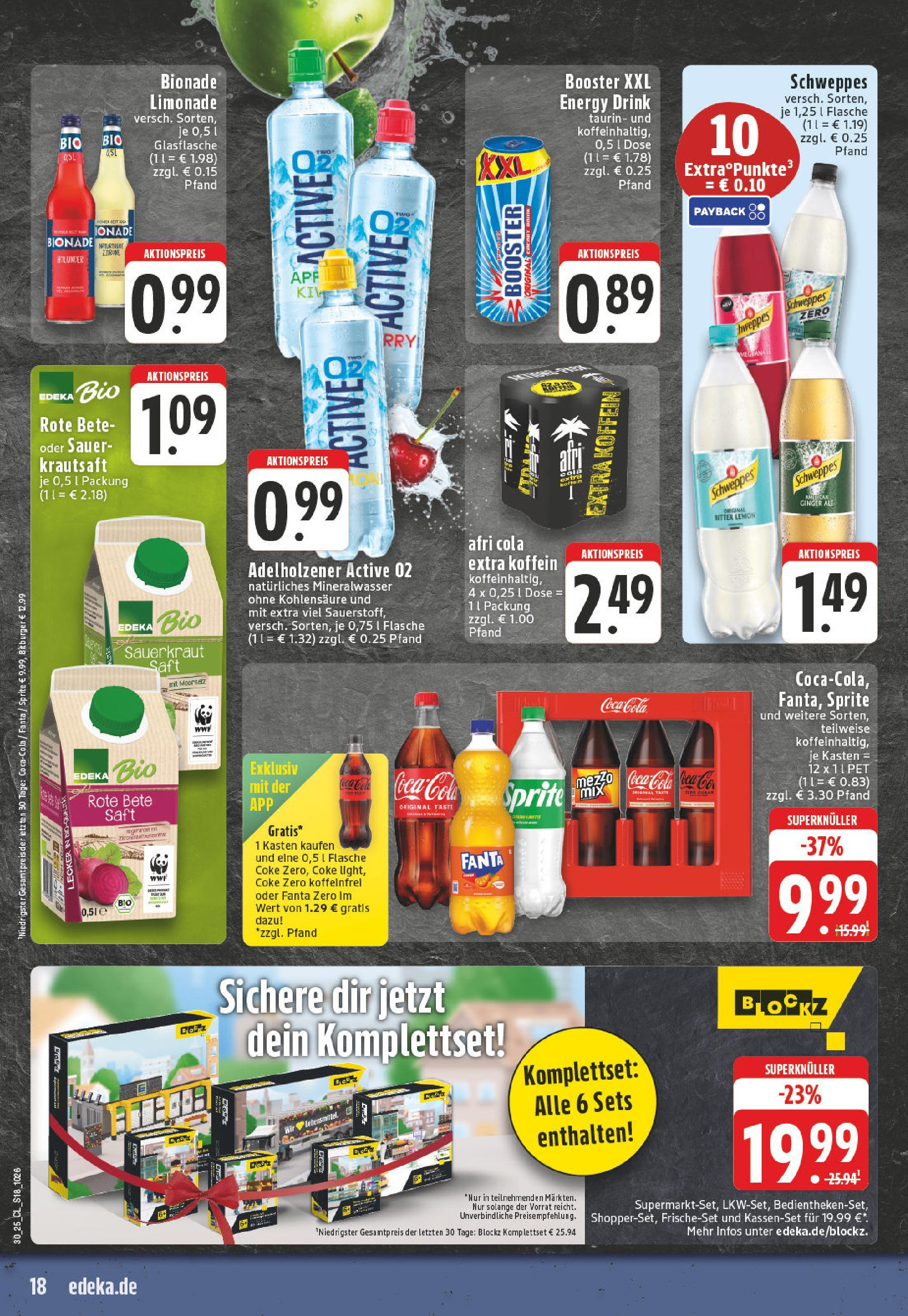 Edeka prospekt Koblenz	 (ab 20.07.2025) » Angebote Online | Seite: 18 | Produkte: Fanta, Sprite, Cola, Adelholzener