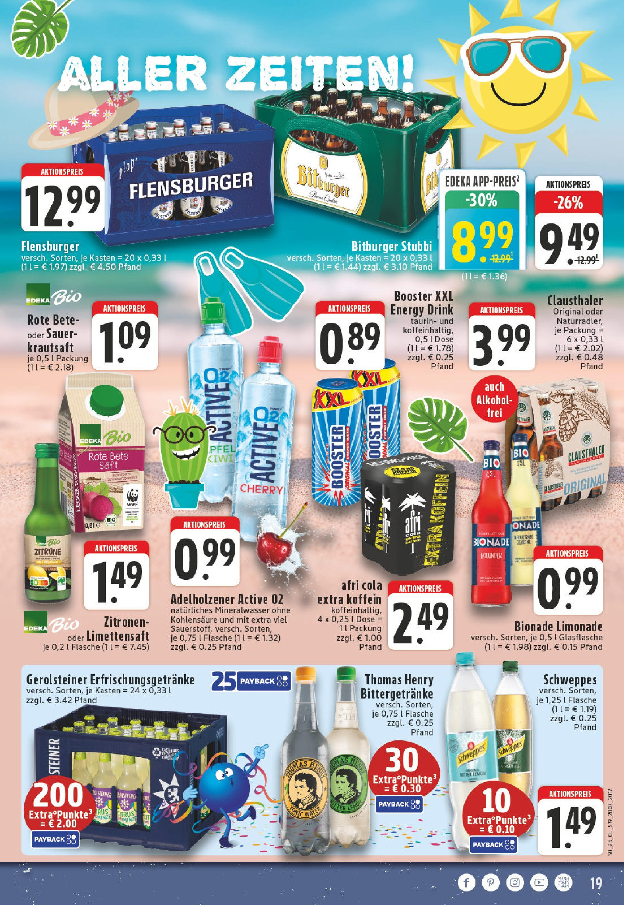 Edeka prospekt Krefeld	 (ab 20.07.2025) » Angebote Online | Seite: 19 | Produkte: Cola, Energy, Schweppes, Zitronen