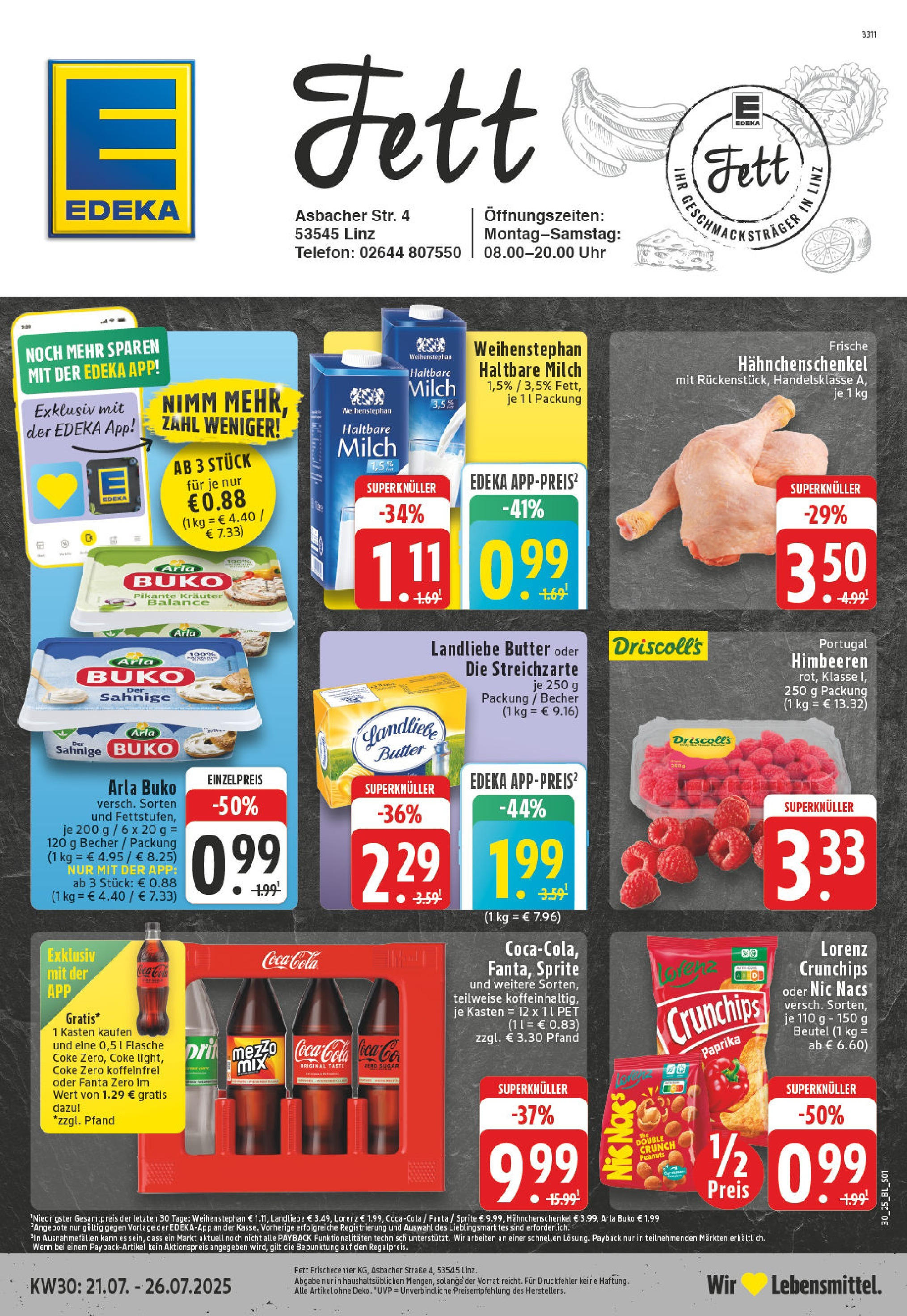 EDEKA Prospekt ab 20.07.2025 - Prospekt Linz Am Rhein Online