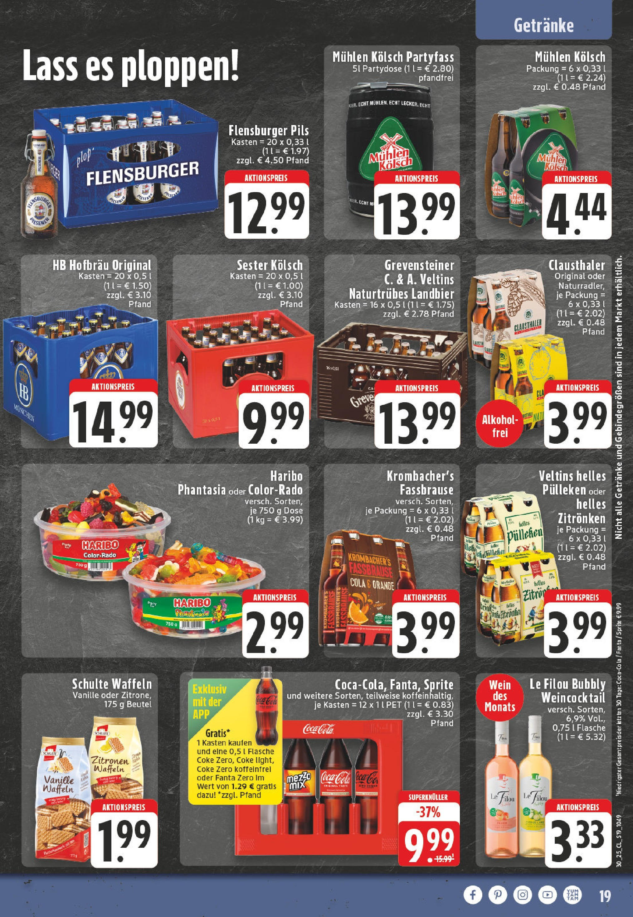 Edeka prospekt Kempenich	 (ab 20.07.2025) » Angebote Online | Seite: 19 | Produkte: Sprite, Cola, Zitrone, Wein