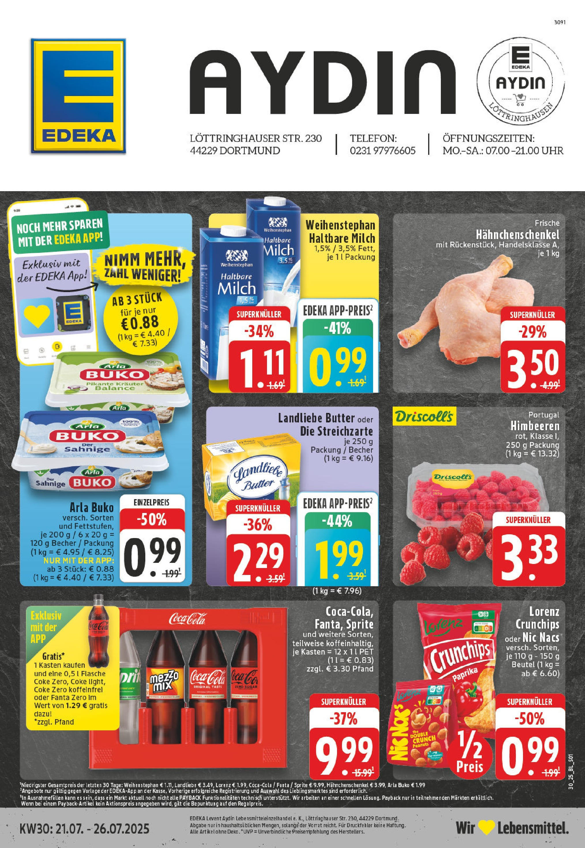 EDEKA Prospekt ab 20.07.2025 - Prospekt Dortmund Online Vorschau von dem Prospekt des Geschäftes Edeka, gültig ab dem 20.07.2025