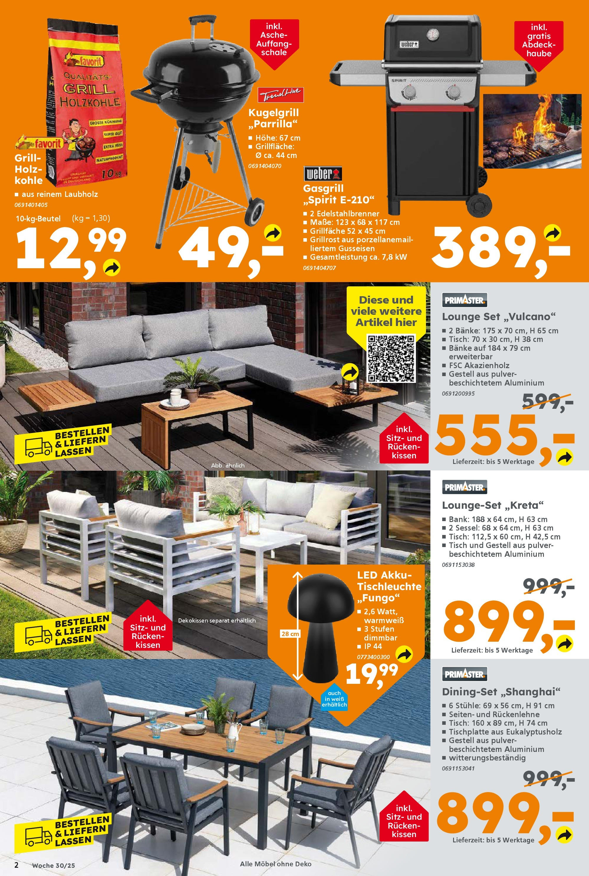 Globus Baumarkt prospekt Zweibrücken	 (ab 20.07.2025) zum Blättern | Seite: 2 | Produkte: Grill, Kissen, Sessel, Tisch
