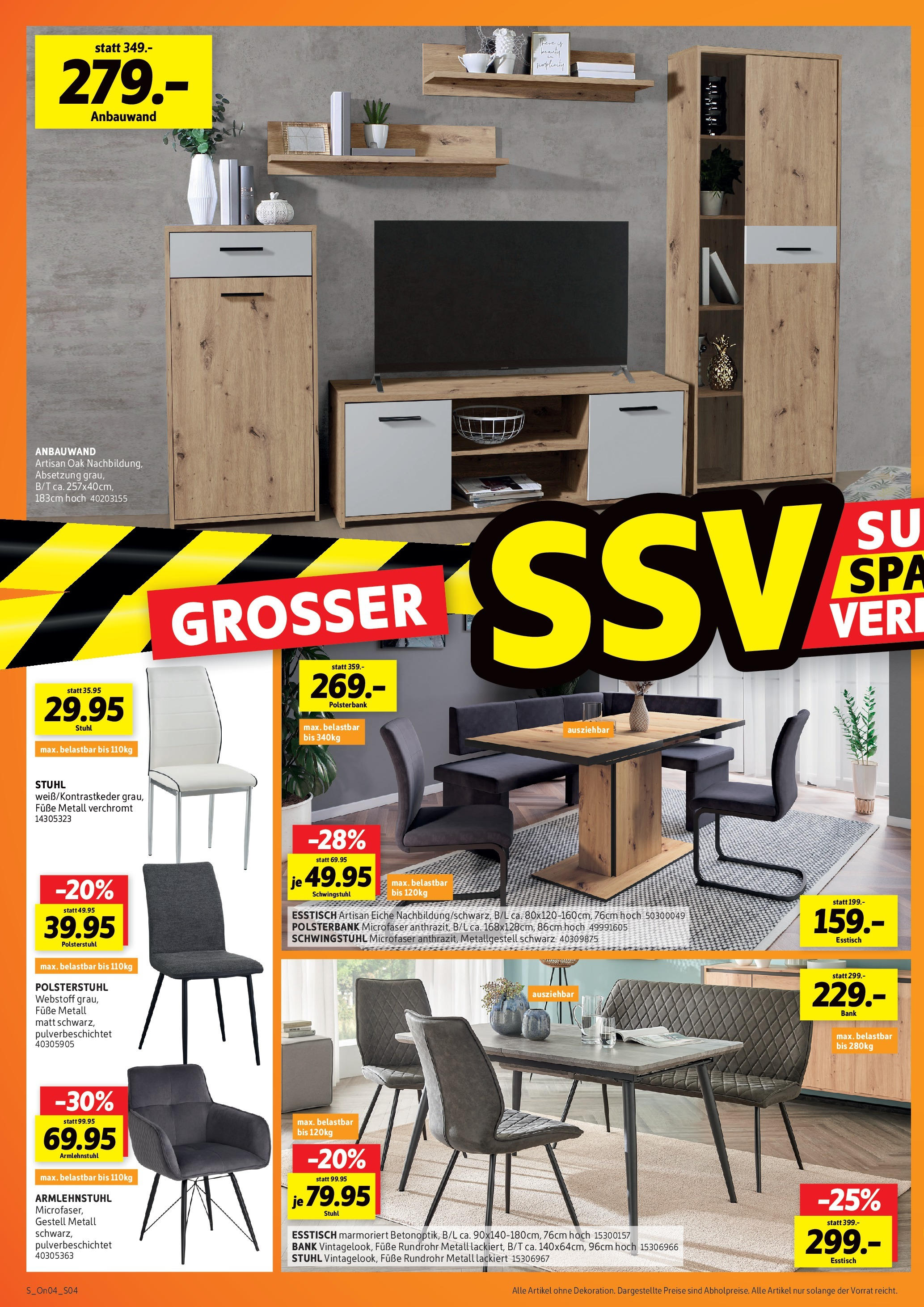 Sconto Prospekt Radikal Reduziert Erfurt (ab 19.07.2025) zum Blättern | Seite: 4 | Produkte: Esstisch, Stuhl Sconto Prospekt Radikal Reduziert Erfurt (ab 19.07.2025) zum Blättern | Seite: 4 | Produkte: Esstisch, Stuhl