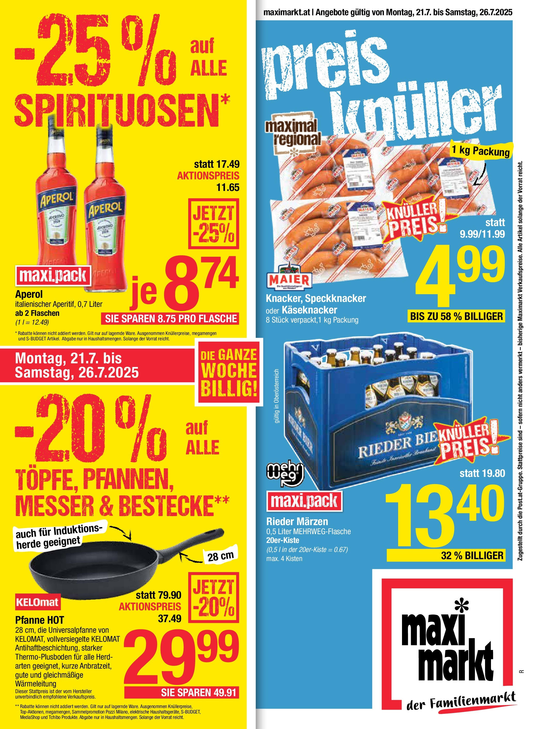  Maximarkt Maximarkt: Flugblatt ab (20.07.2025 - 26.07.2025) - Seite 1