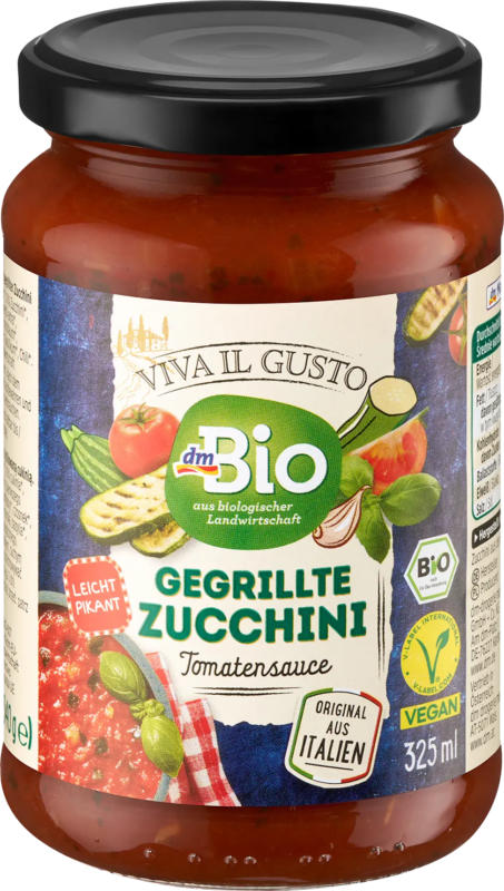 dmBio Tomatensoße, gegrillte Zucchini