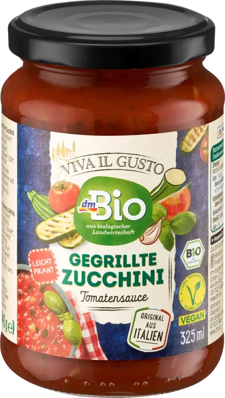 dmBio Tomatensoße, gegrillte Zucchini