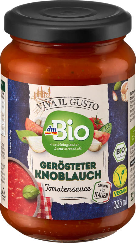 dmBio Tomatensoße gerösteter Knoblauch