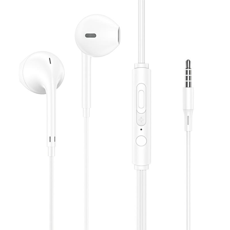 Ecouteurs filaires avec micro - intra-auriculaire - blanc
