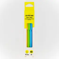 4 Porte-mines en 0,7 mm hb