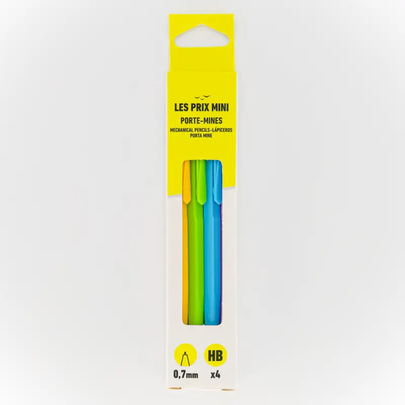 4 Porte-mines en 0,7 mm hb