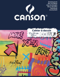 Cahier à dessin 17 x 22 cm - 32 pages - 120g - blanc