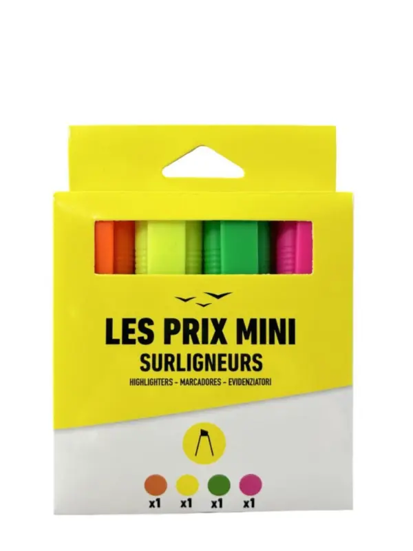 Pack de 4 surligneurs - couleurs assorties