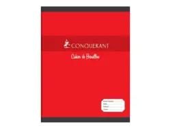 Conquérant Sept - Cahier de brouillon 17 x 22 cm - 48 pages - grands carreaux (Seyes)