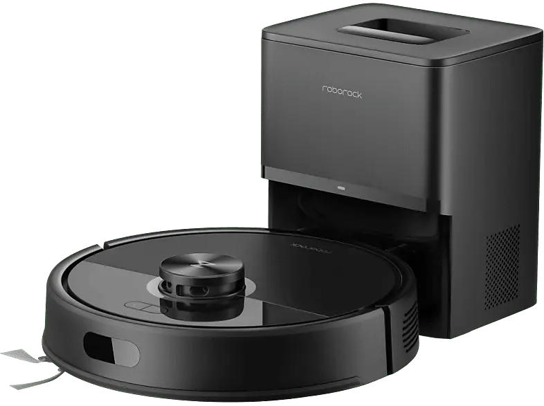 Roborock Q7 FT+ Saug- und Wischroboter mit Absaugstation (Schwarz, Laufzeit: 150 min, 65 dB(A))