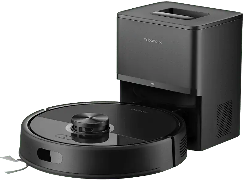 Roborock Q7 FT+ Saug- und Wischroboter mit Absaugstation (Schwarz, Laufzeit: 150 min, 65 dB(A))