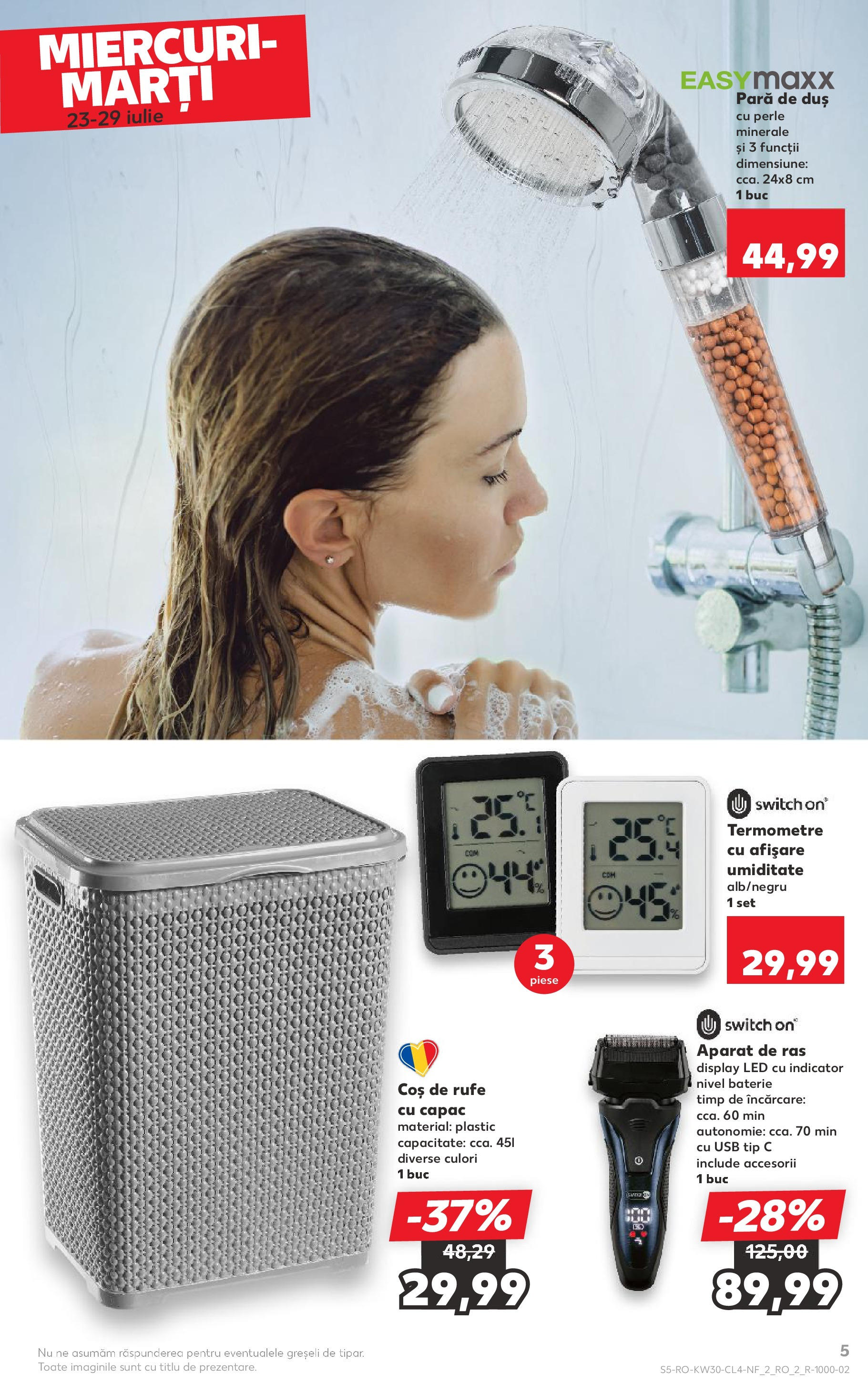 Catalog Kaufland - Pitești 23.07.2025 - Revista si Oferta | Pagină: 5 | Produse: Pară, Usb, Aparat De Ras, Coș De Rufe