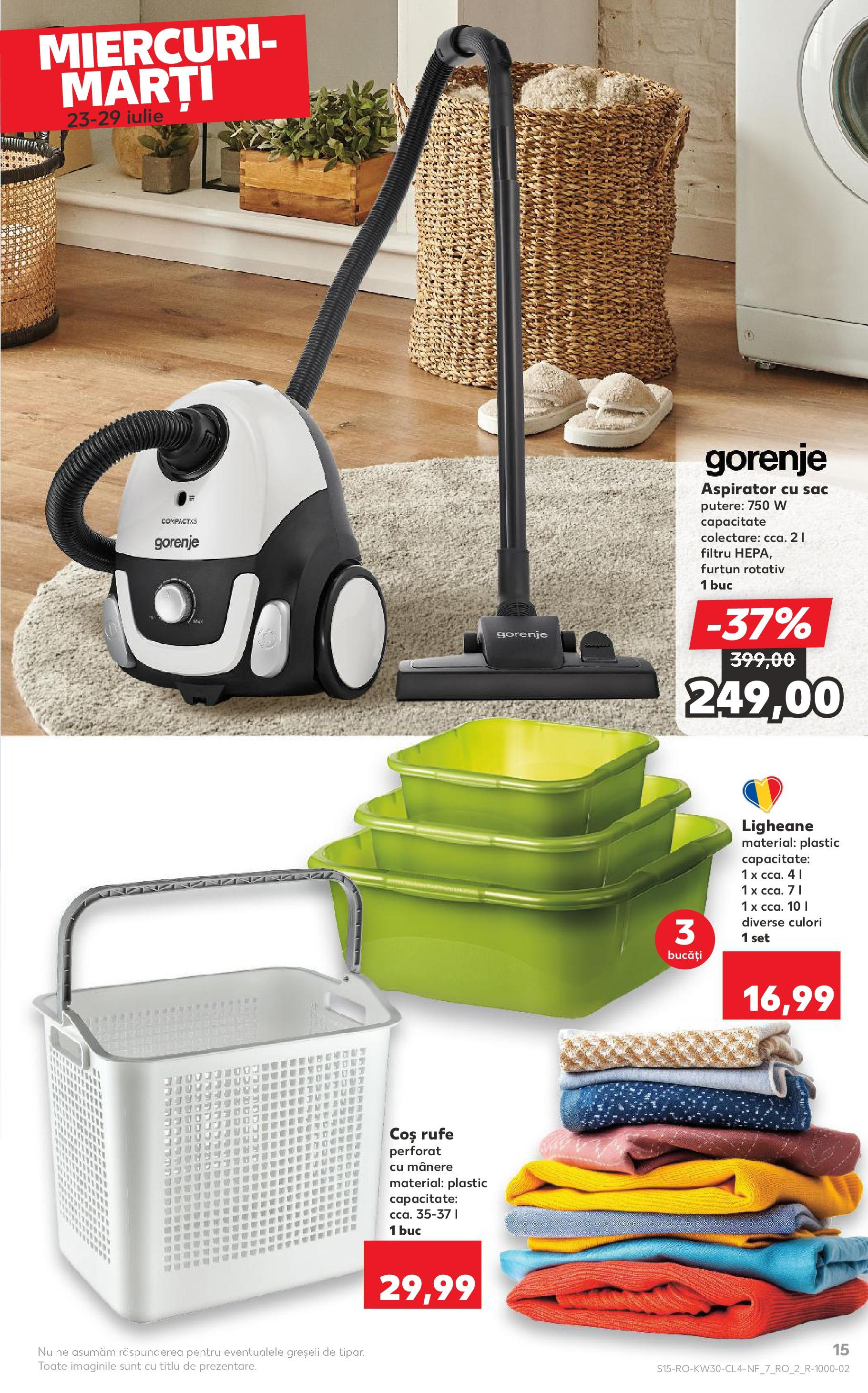 Catalog Kaufland - Pitești 23.07.2025 - Revista si Oferta | Pagină: 15 | Produse: Aspirator, Coș